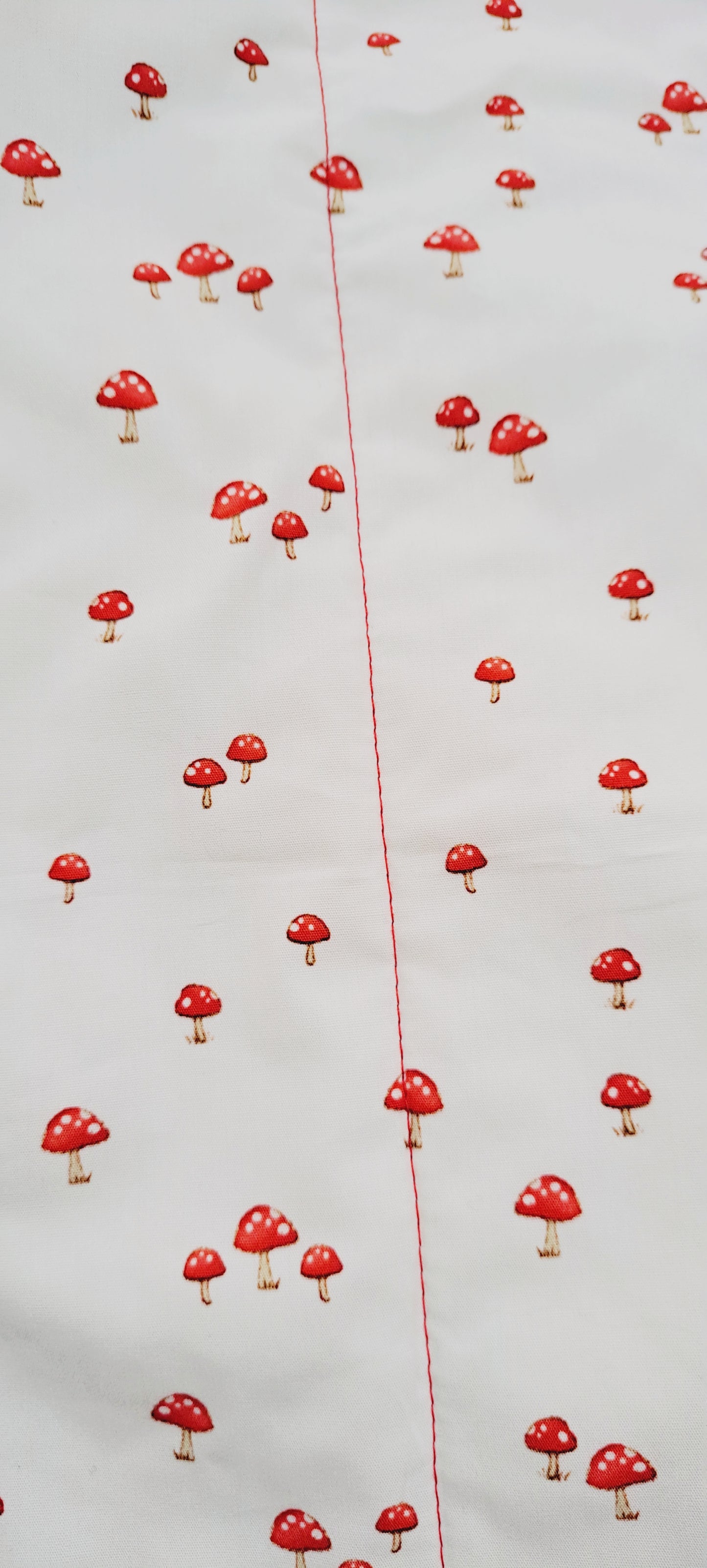 Belle and Boo Toadstools with Liberty Tana Lawn Red Capel Quilt