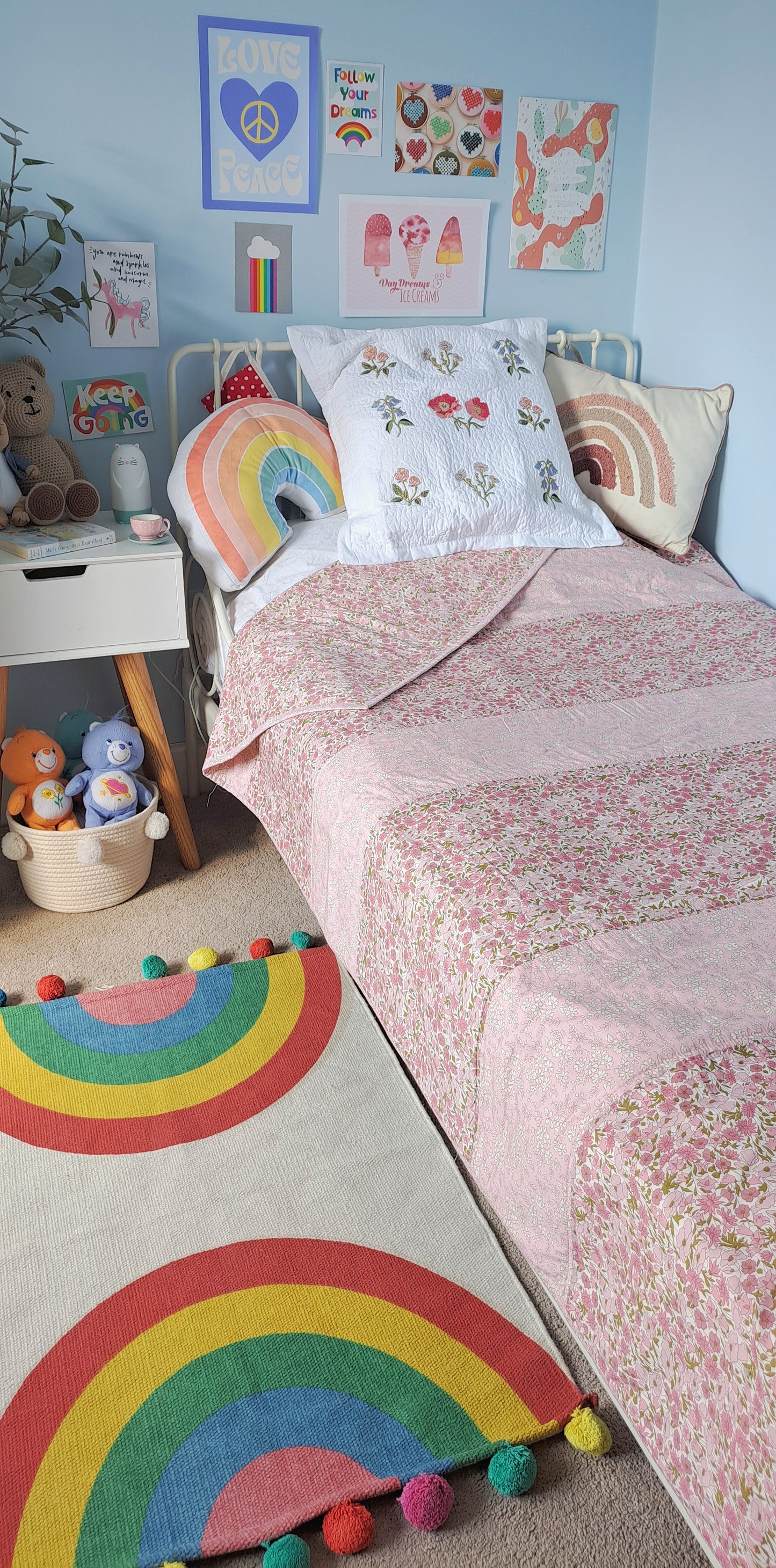 Limited Edition Pink Liberty Tana Lawn Single Quilt