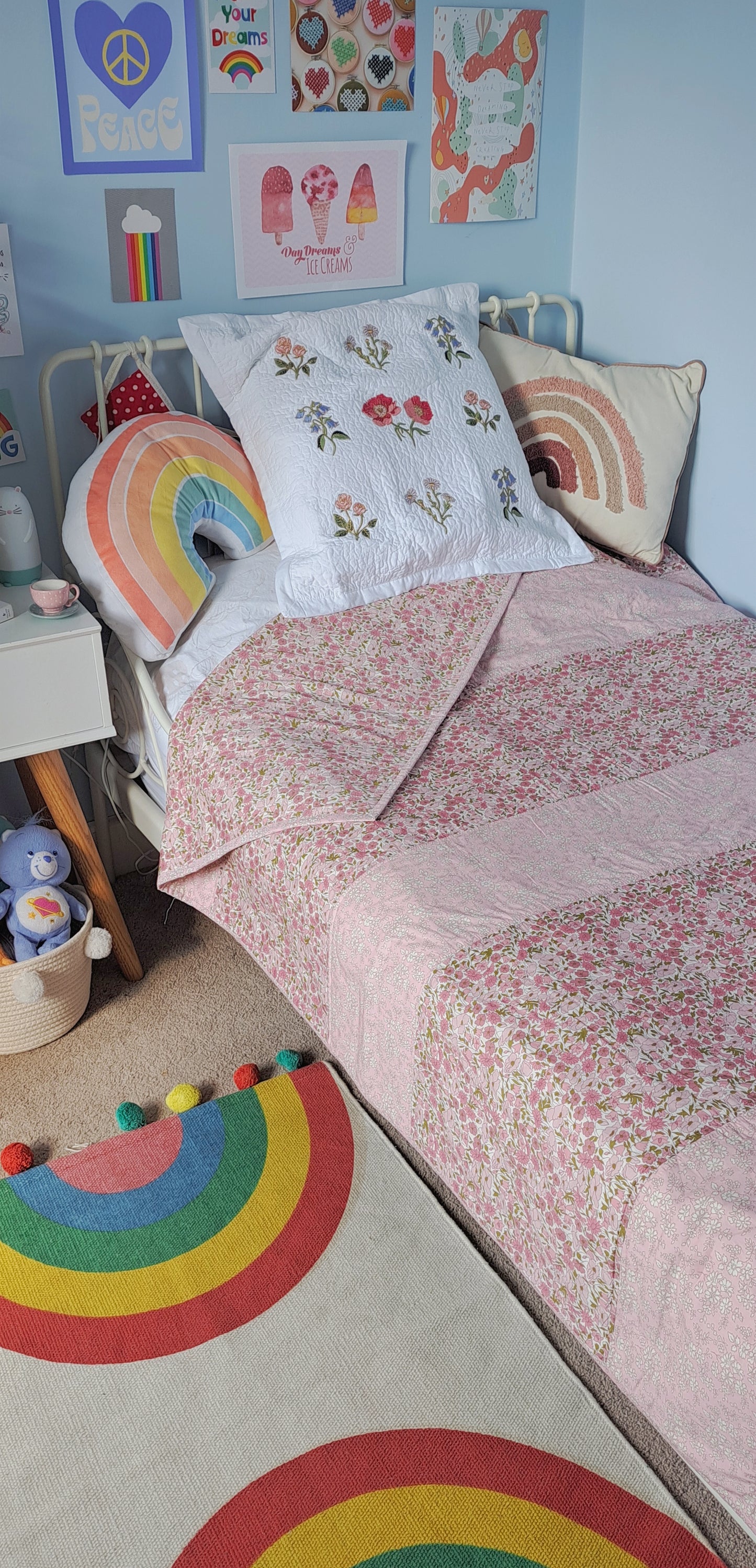 Limited Edition Pink Liberty Tana Lawn Single Quilt