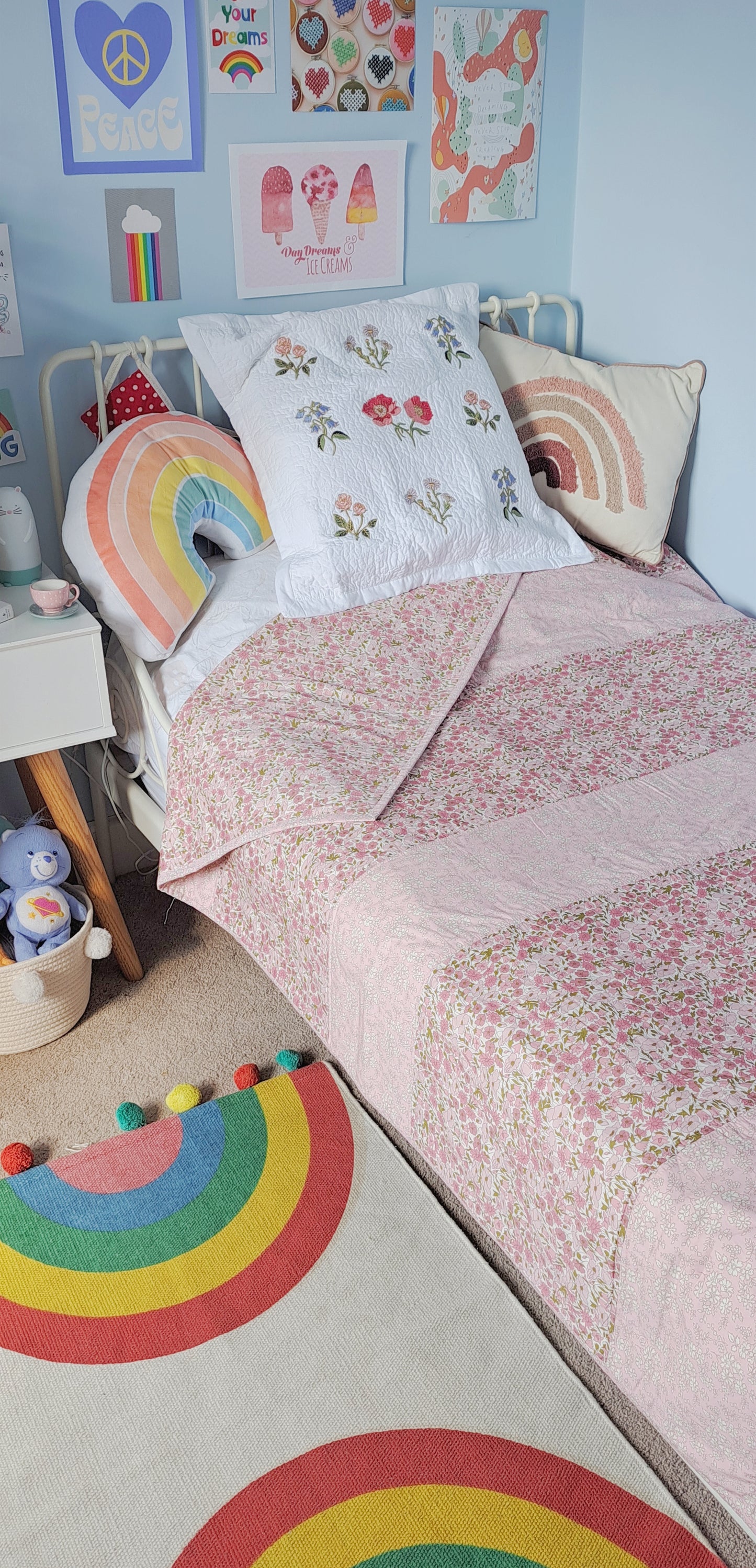 Limited Edition Pink Liberty Tana Lawn Single Quilt