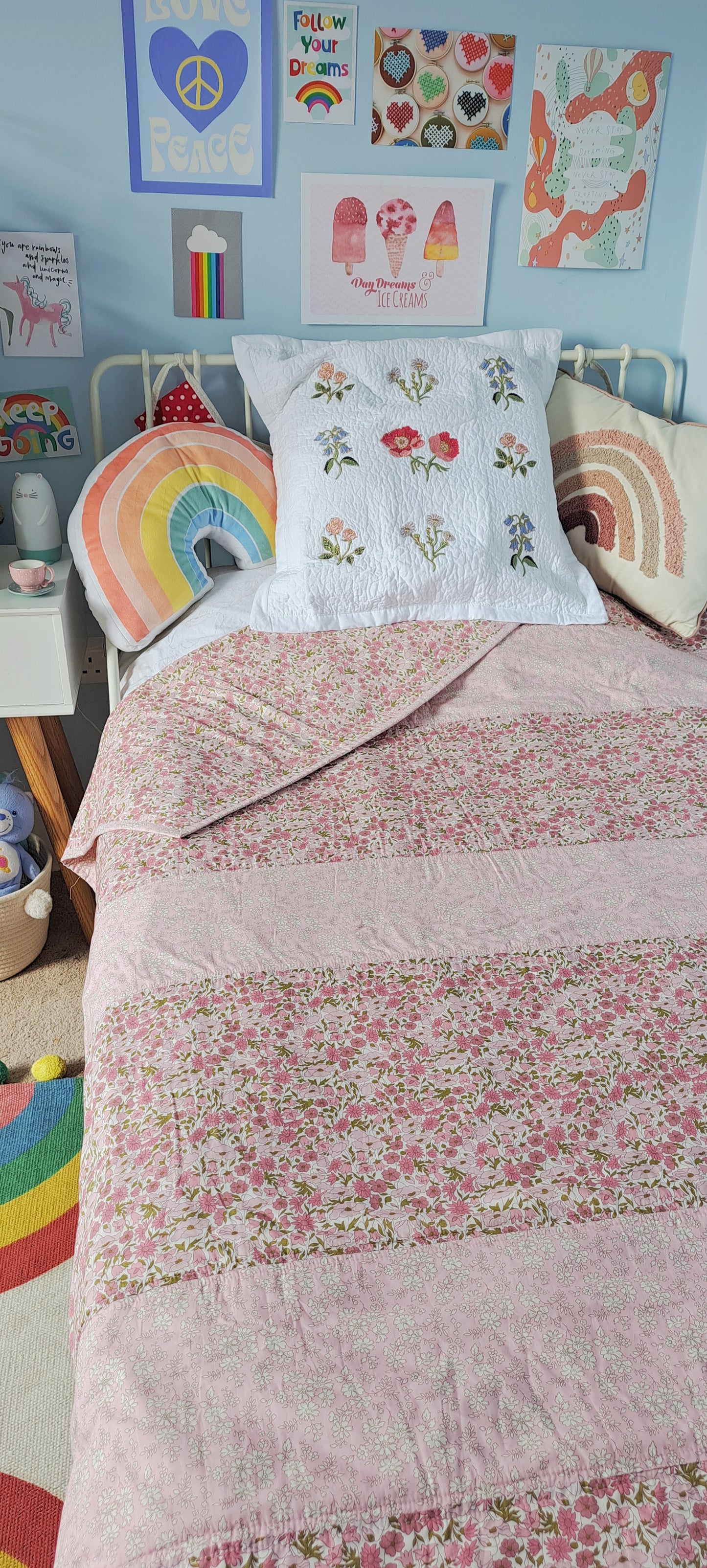 Limited Edition Pink Liberty Tana Lawn Single Quilt