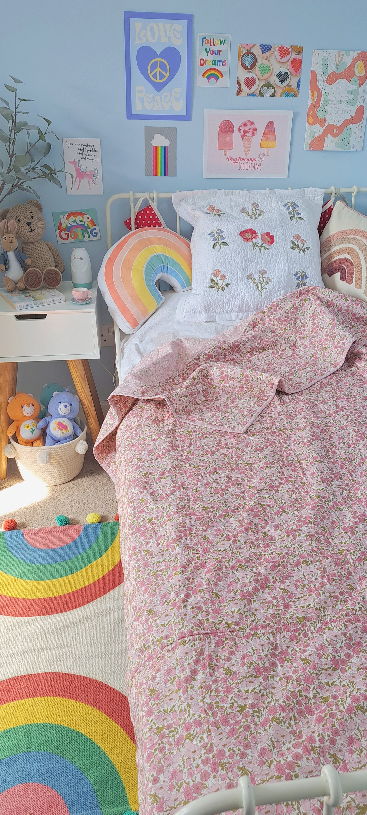 Limited Edition Pink Liberty Tana Lawn Single Quilt