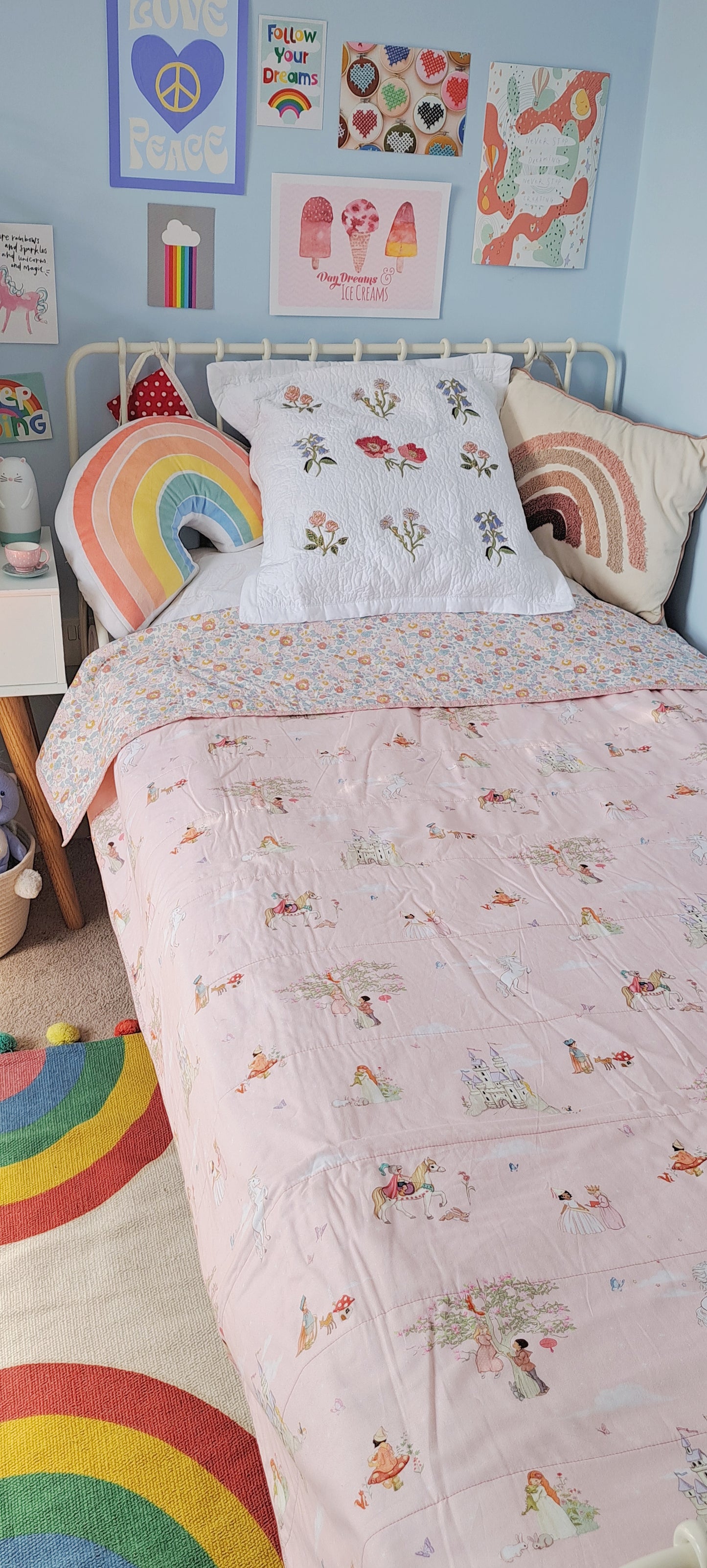 Pink Belle and Boo and Liberty Tana Lawn Limited Edition Betsy Single Quilt