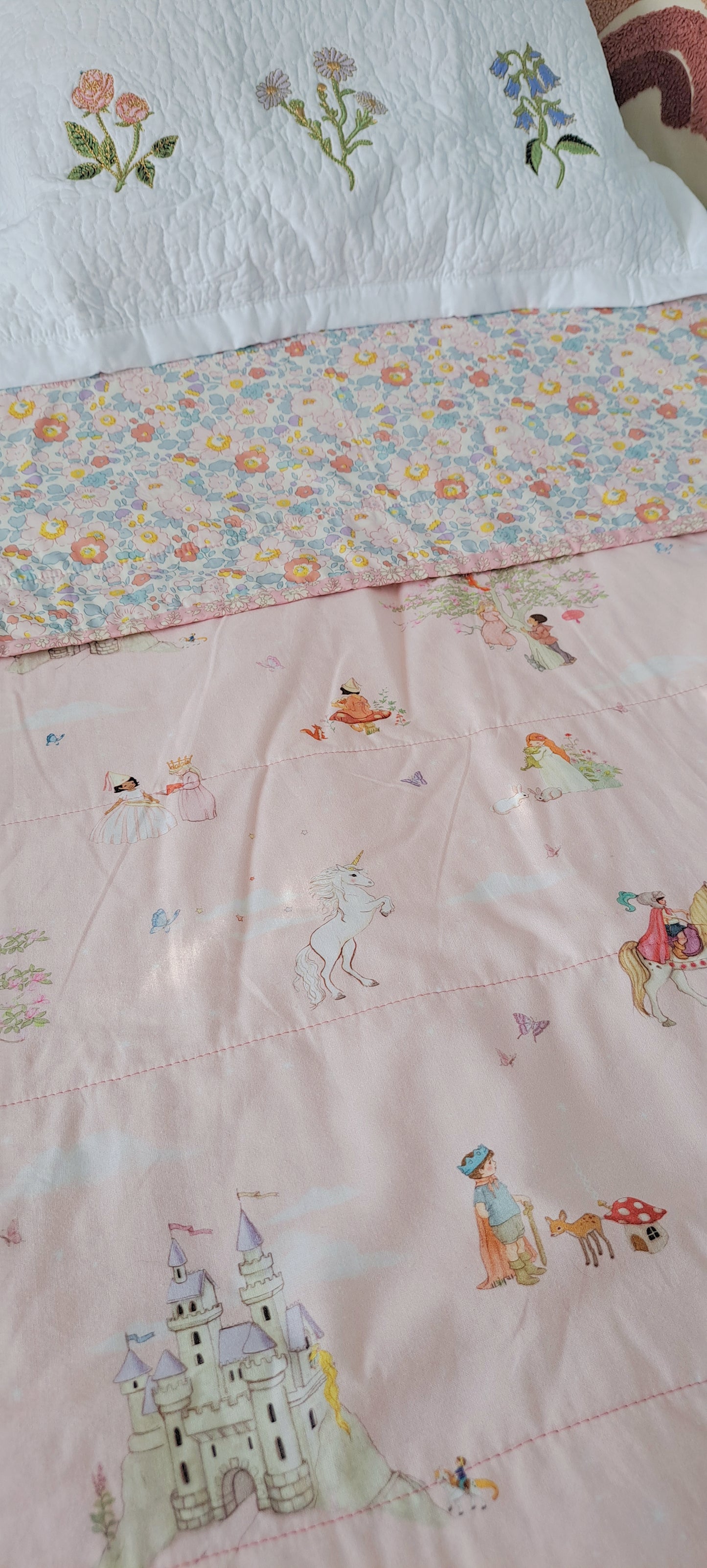 Pink Belle and Boo and Liberty Tana Lawn Limited Edition Betsy Single Quilt