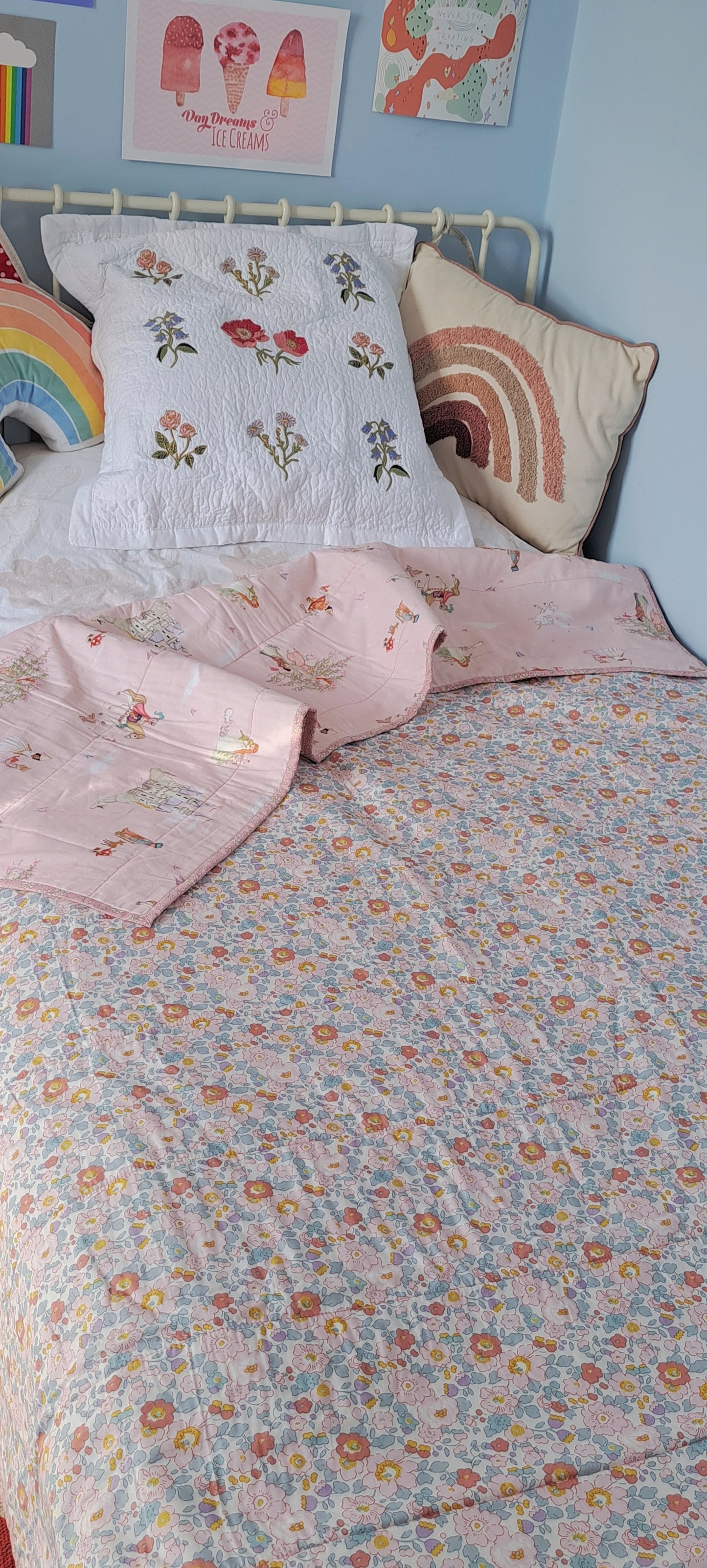 Pink Belle and Boo and Liberty Tana Lawn Limited Edition Betsy Single Quilt