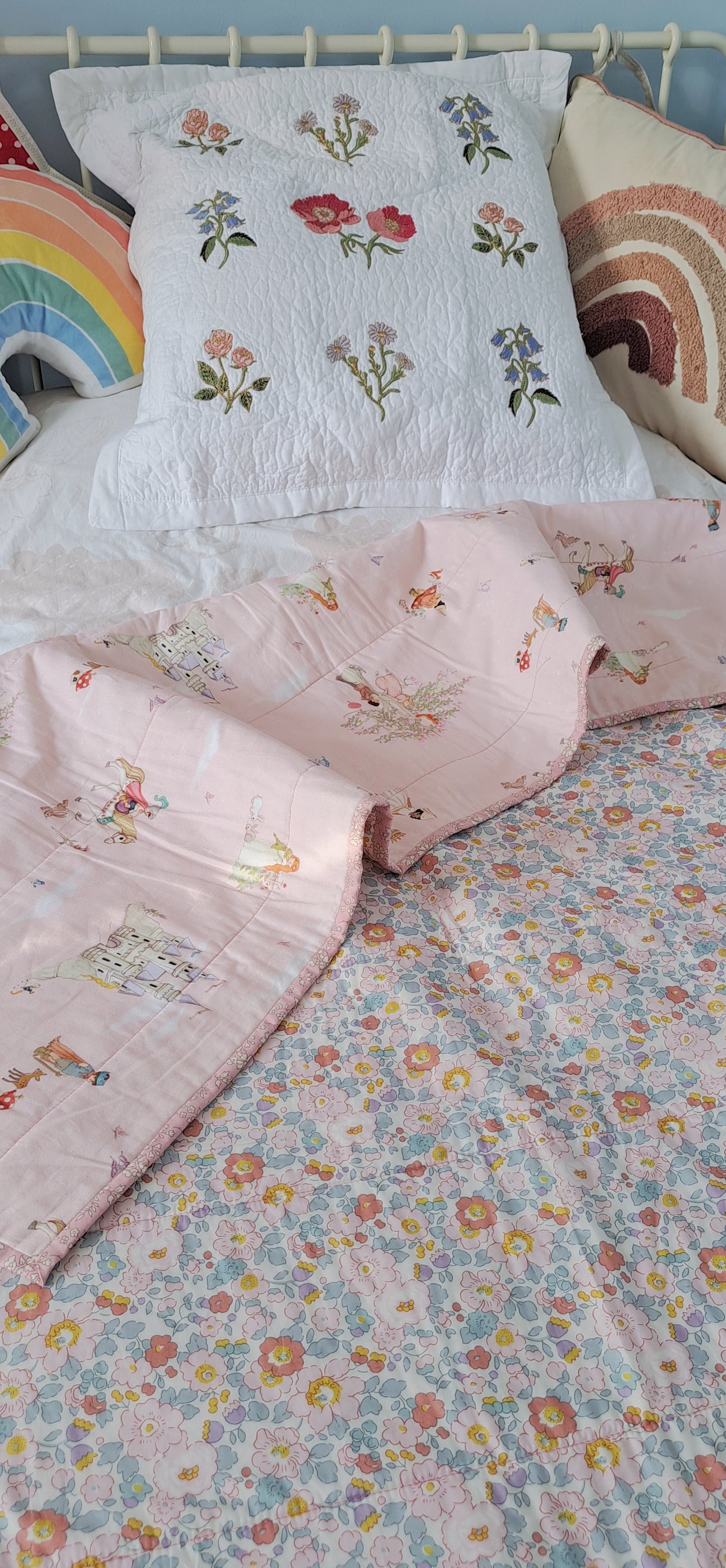Pink Belle and Boo and Liberty Tana Lawn Limited Edition Betsy Single Quilt