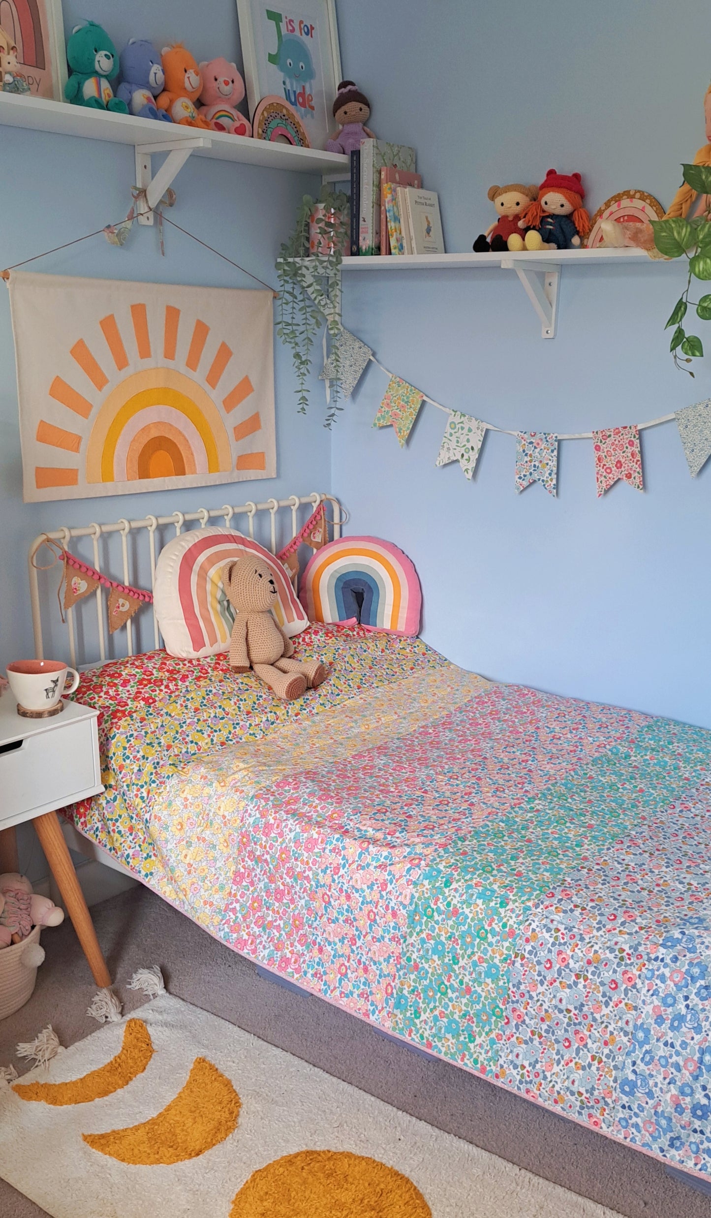 Betsy Rainbow Liberty Tana Lawn Single Quilt