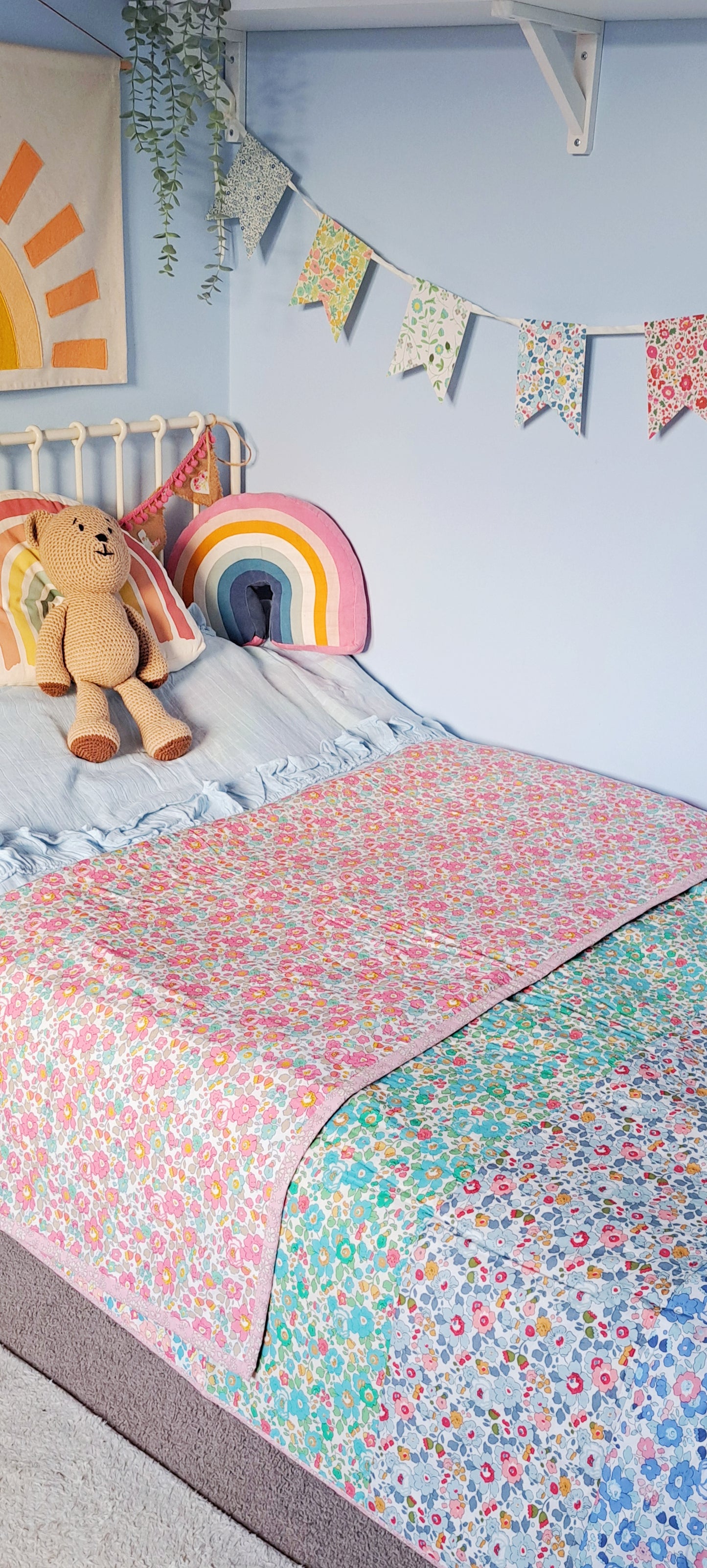 Betsy Rainbow Liberty Tana Lawn Single Quilt