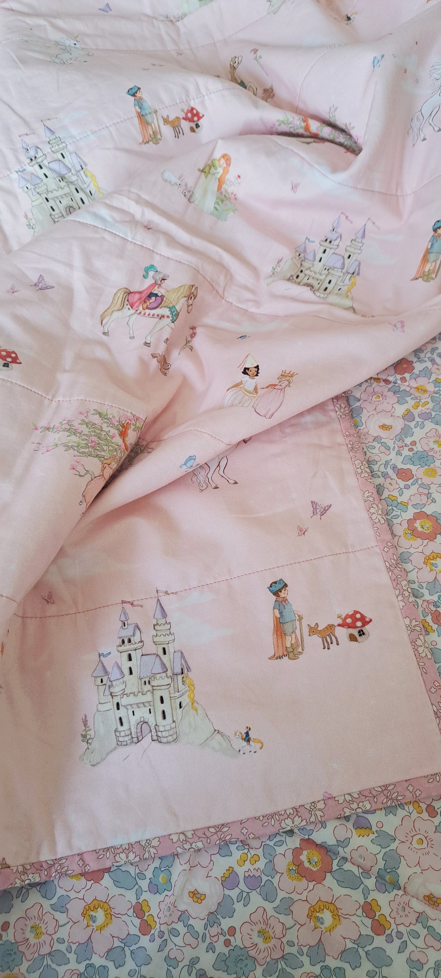 Pink Belle and Boo and Liberty Tana Lawn Limited Edition Betsy Single Quilt