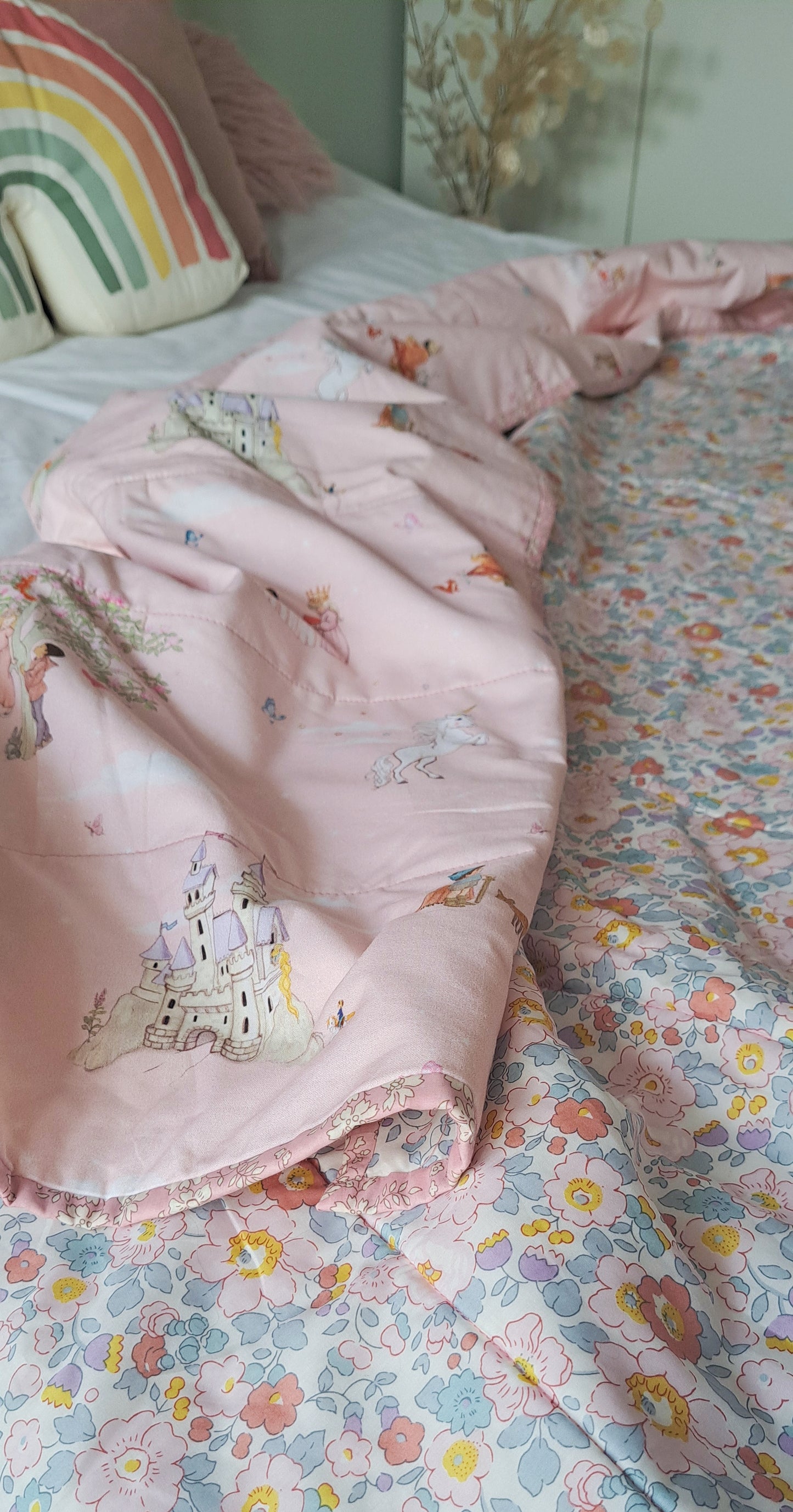 Pink Belle and Boo and Liberty Tana Lawn Limited Edition Betsy Single Quilt