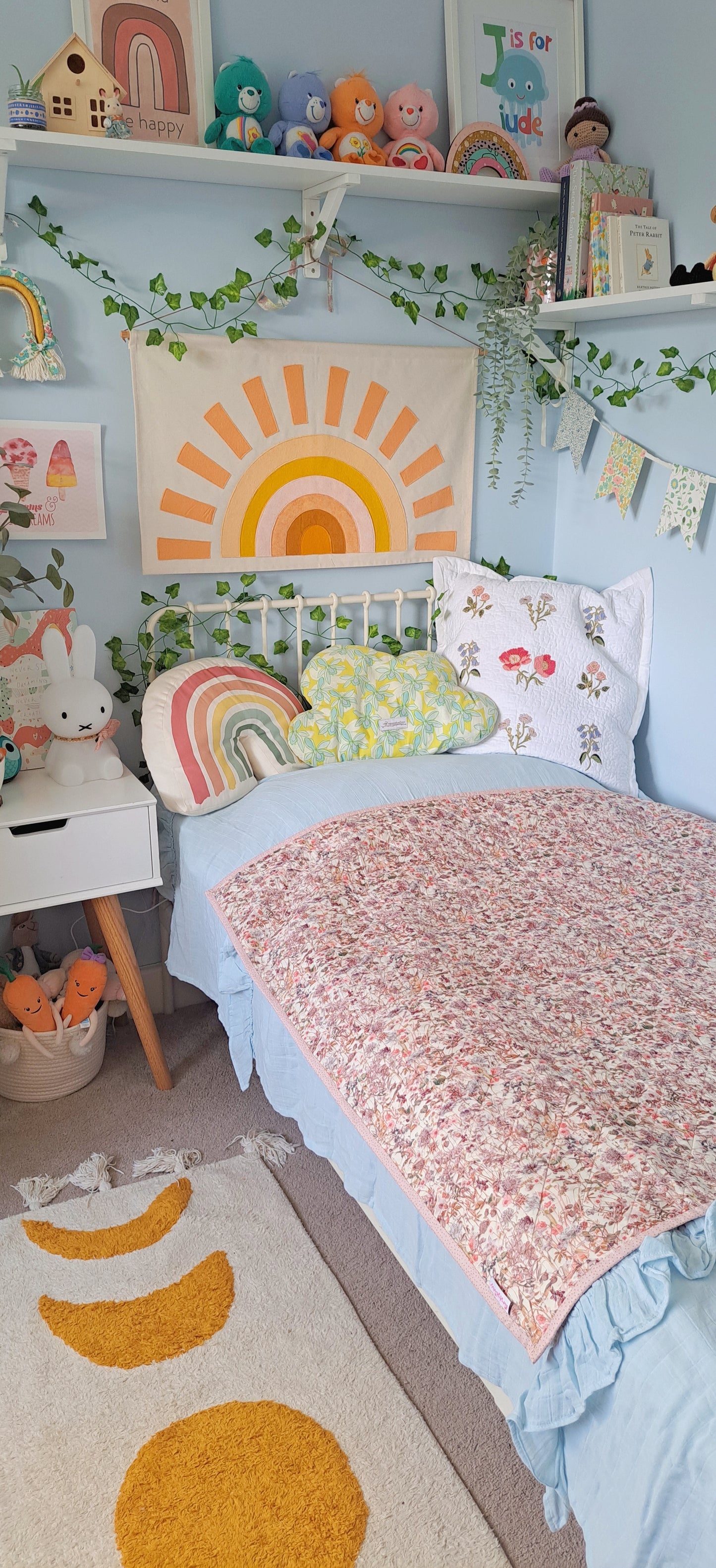 Peachy Adventure Land Quilt - Small Throw Size