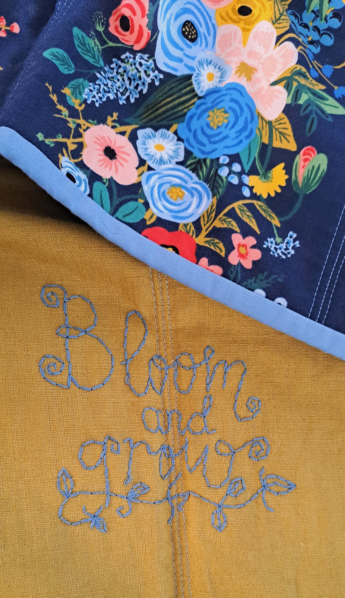 Bloom and Grow Rifle Paper - Dark Blue Stripe