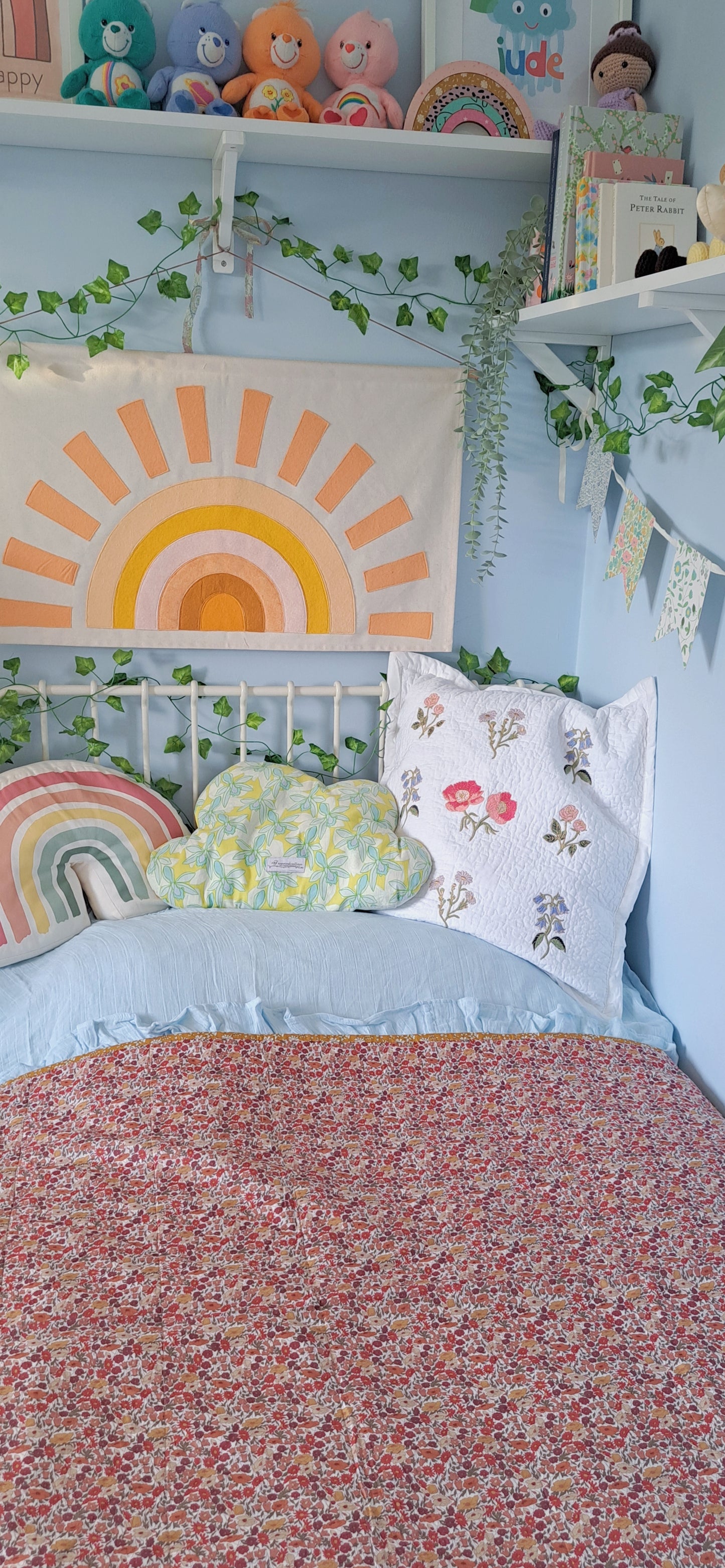 Belle and Boo Midnight Forest with Liberty Tana Lawn Autumn Leaves and Binding Quilt