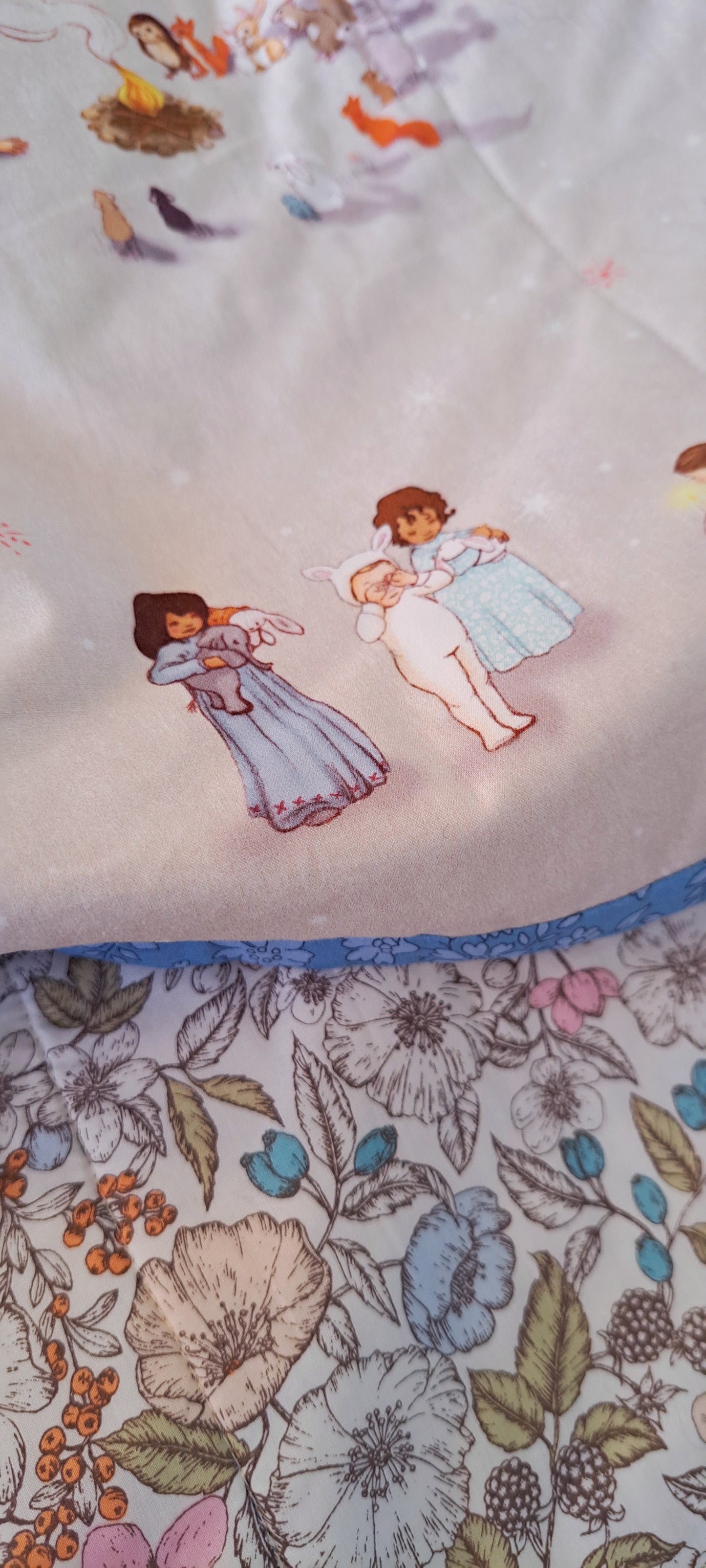 Belle and Boo Camping with Liberty Tana Lawn Backing and Liberty Binding Quilt