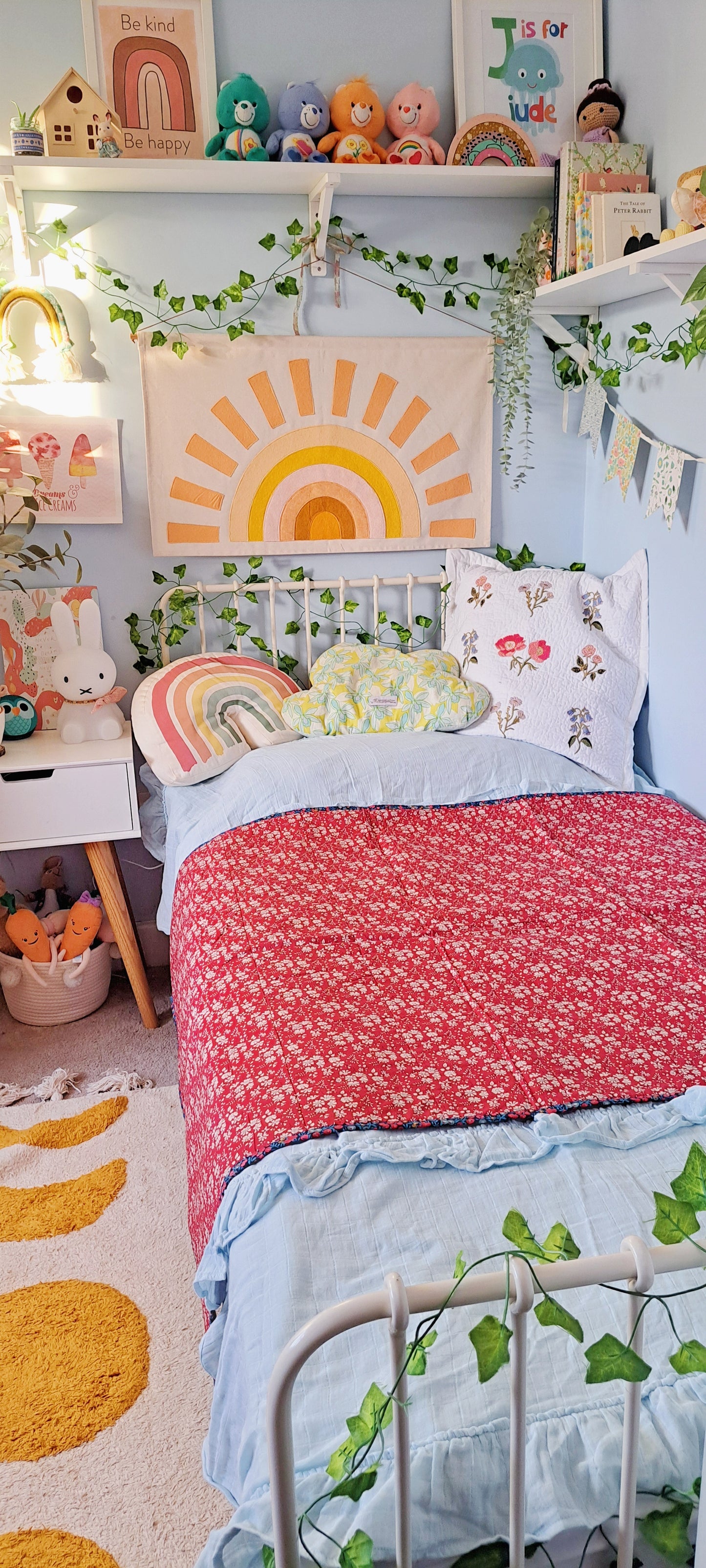 Belle and Boo Toadstools with Liberty Tana Lawn Red Capel Quilt