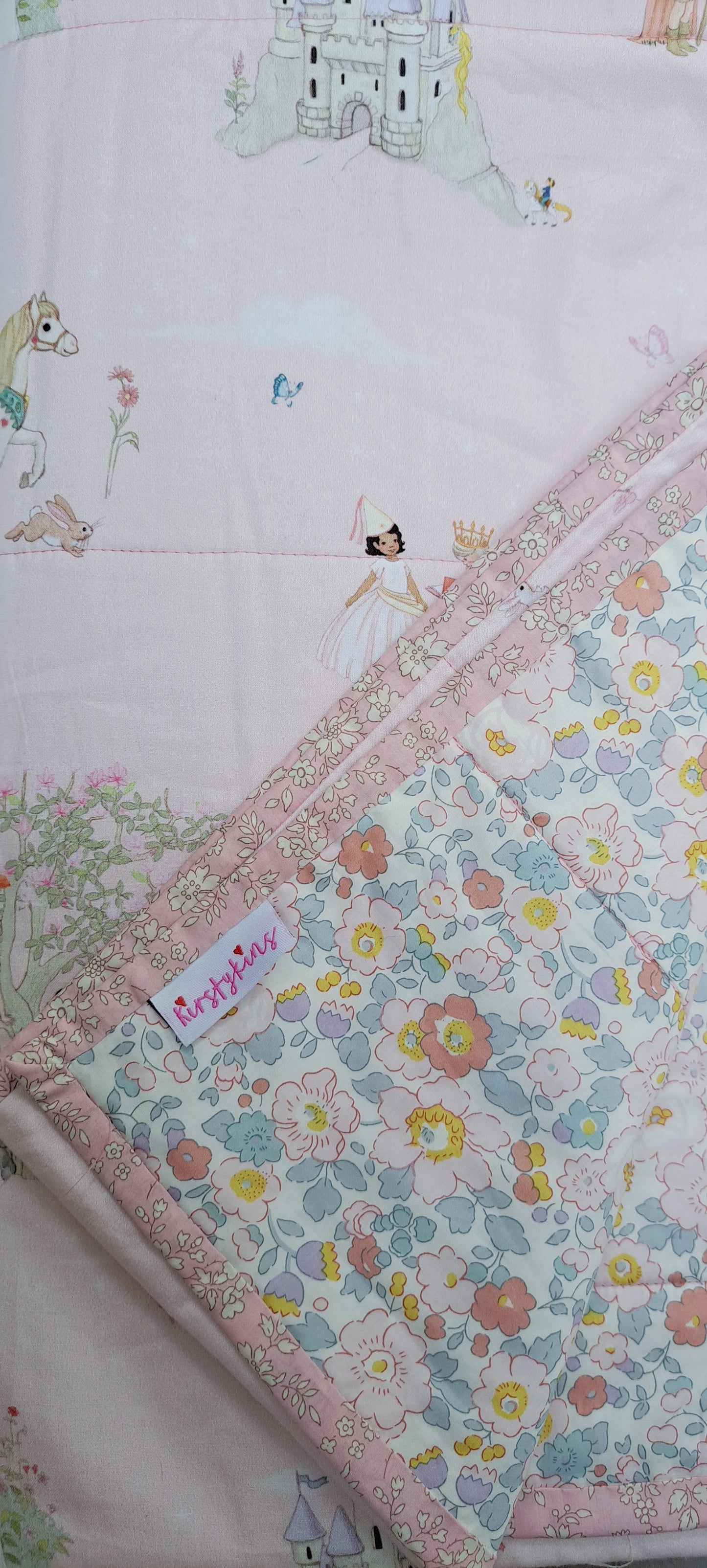 Pink Belle and Boo and Liberty Tana Lawn Limited Edition Betsy Single Quilt