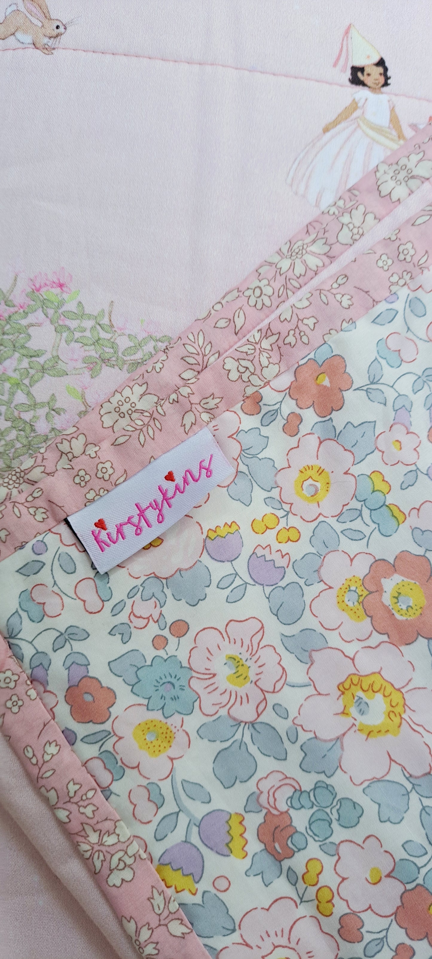Pink Belle and Boo and Liberty Tana Lawn Limited Edition Betsy Single Quilt