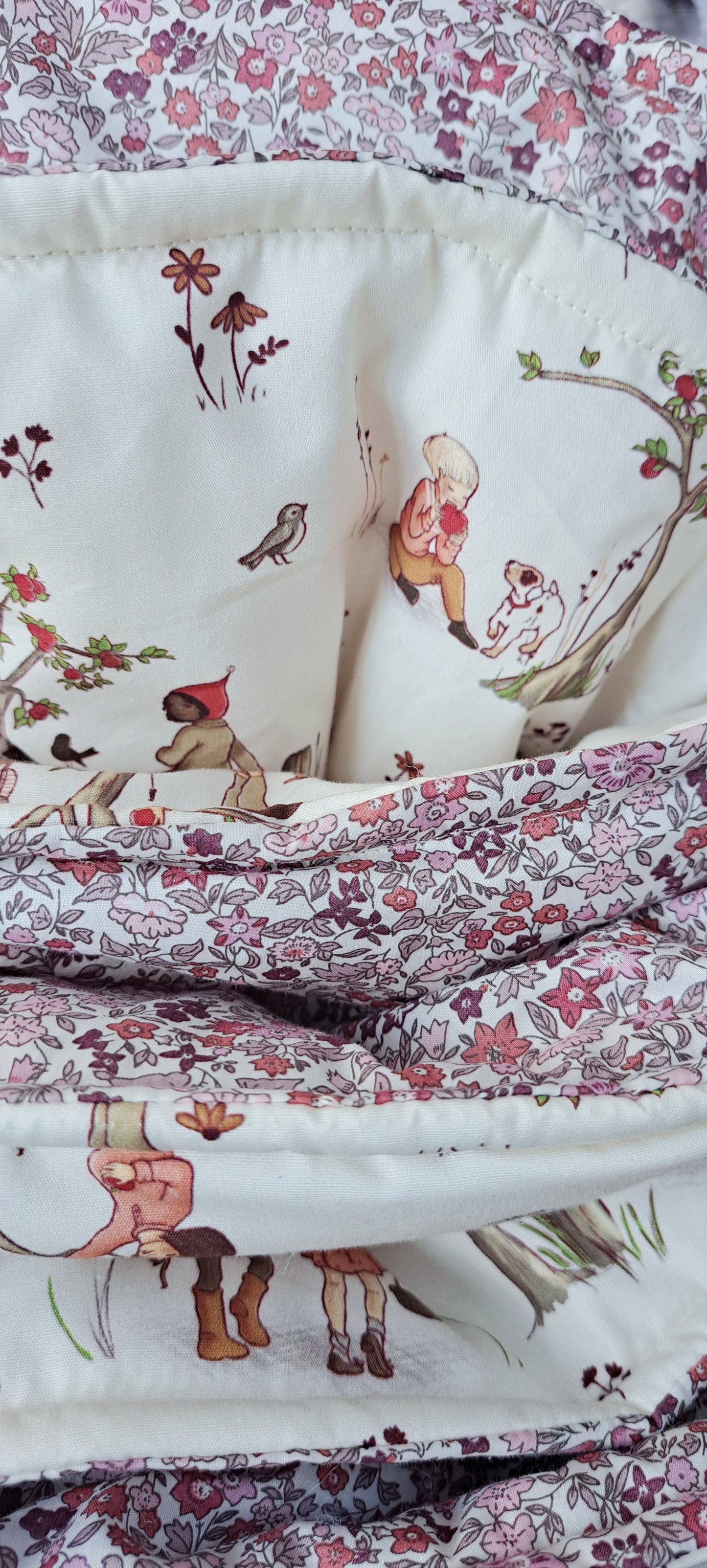 Squishy Quilt featuring Belle and Boo Apple Orchard and Liberty of London Fabric