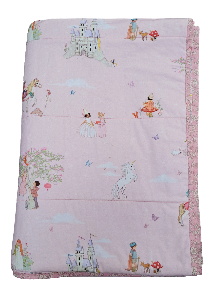 Pink Belle and Boo and Liberty Tana Lawn Limited Edition Betsy Single Quilt