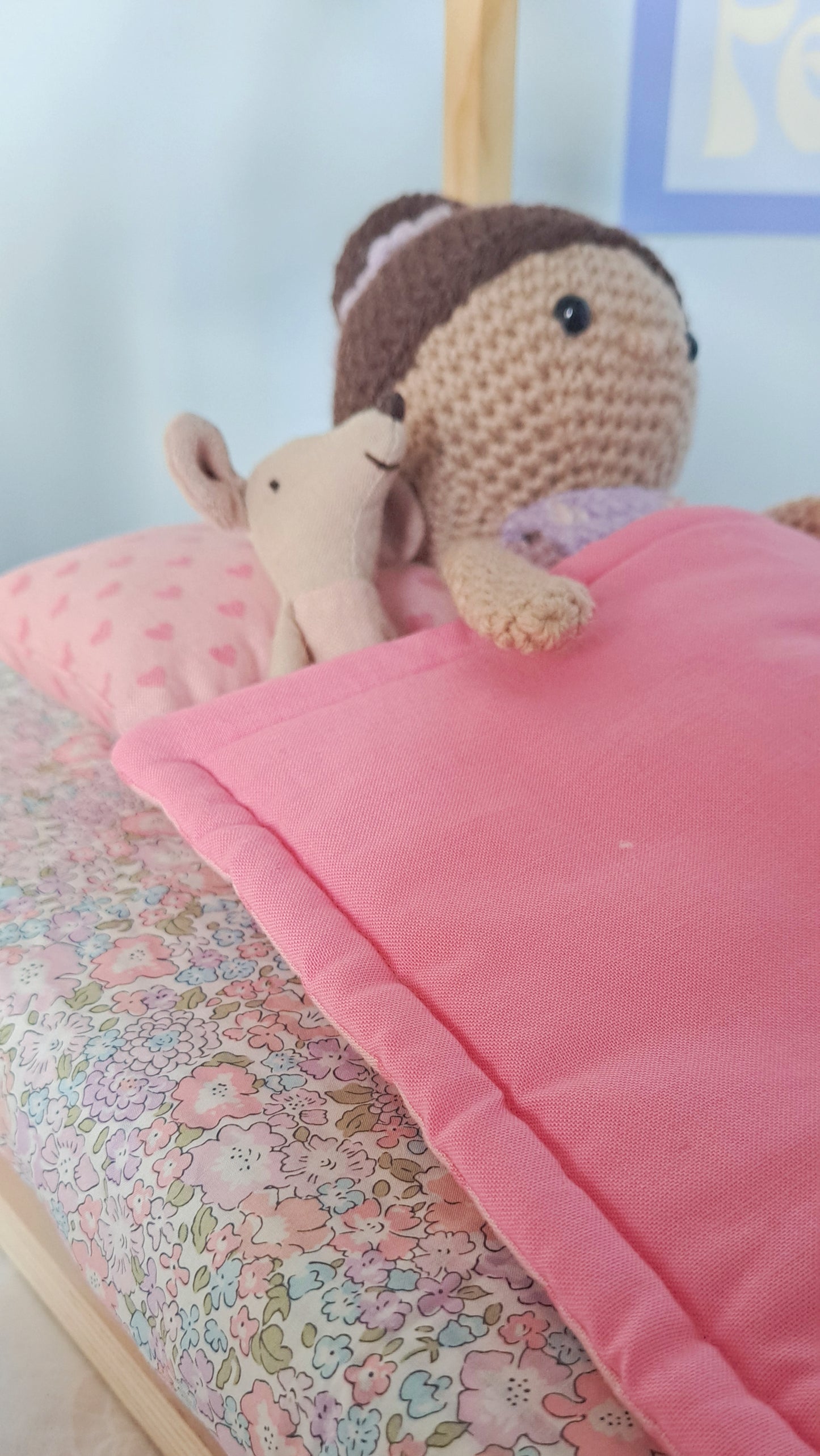 Liberty Heart Dolly Quilt - Heart Pillow