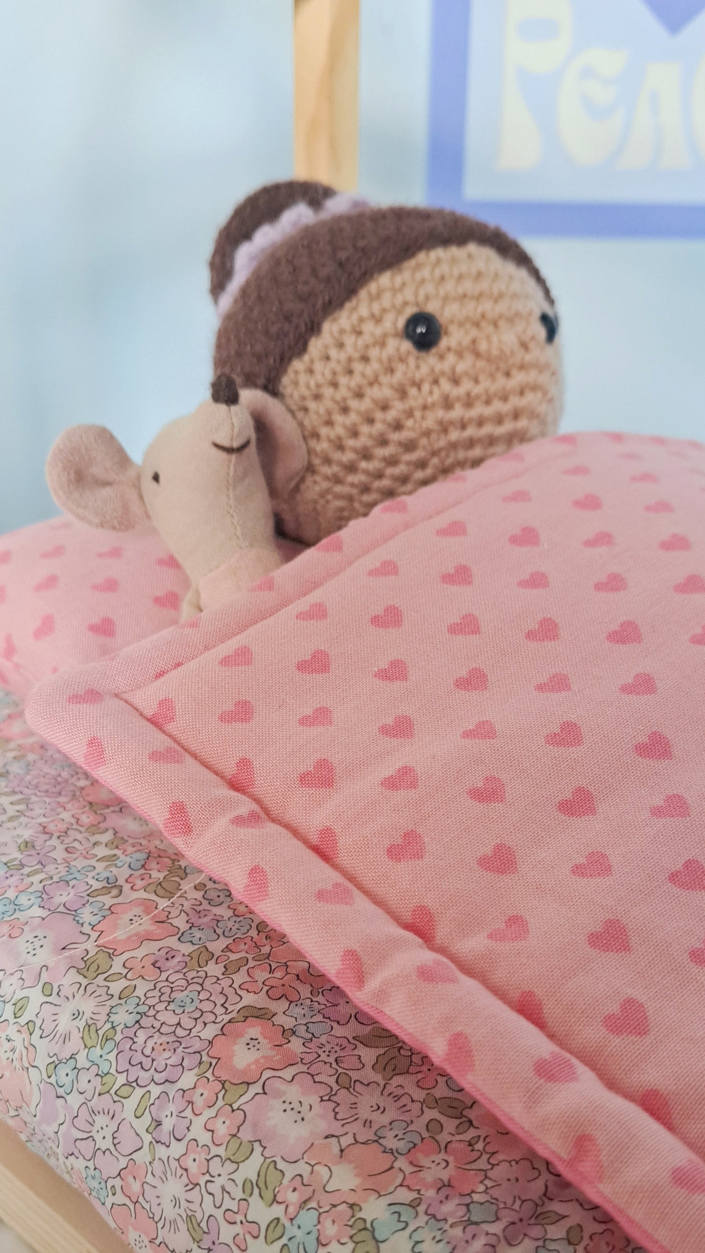 Liberty Heart Dolly Quilt - Heart Pillow