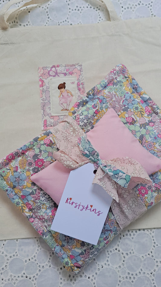 Liberty Dolly Quilt - Pink Pillow