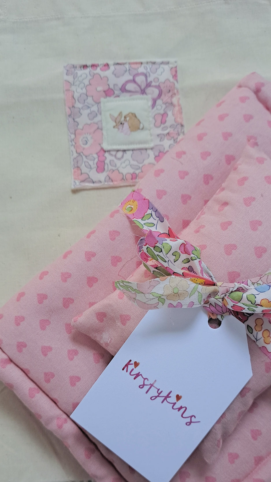 Liberty Heart Dolly Quilt - Heart Pillow