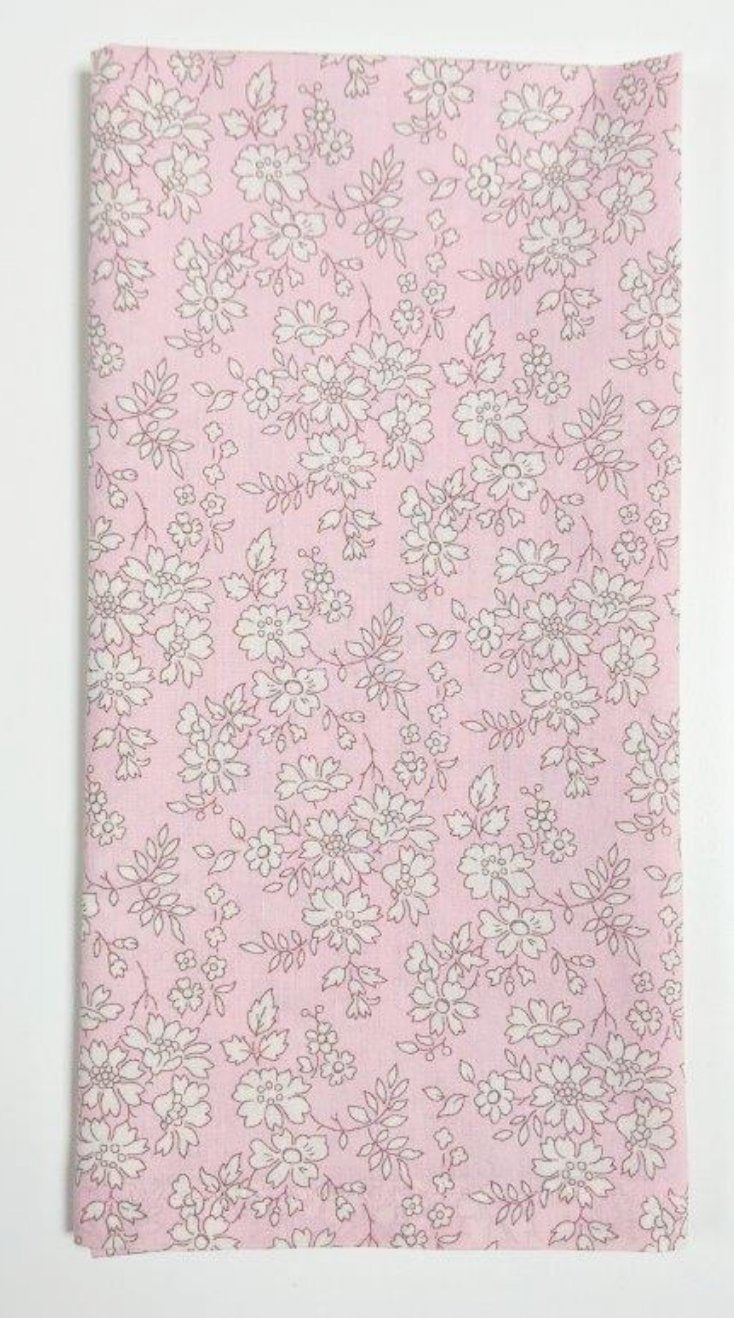 Beautiful pink Capel fabric cloth napkin. Hamdmade in Yorkshire