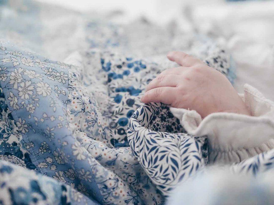 Blue Liberty Rainbow Patchwork Quilt - Made To Order