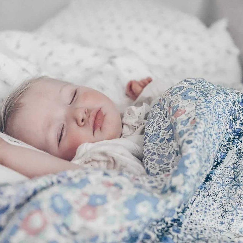 Blue Liberty Rainbow Patchwork Quilt - Made To Order