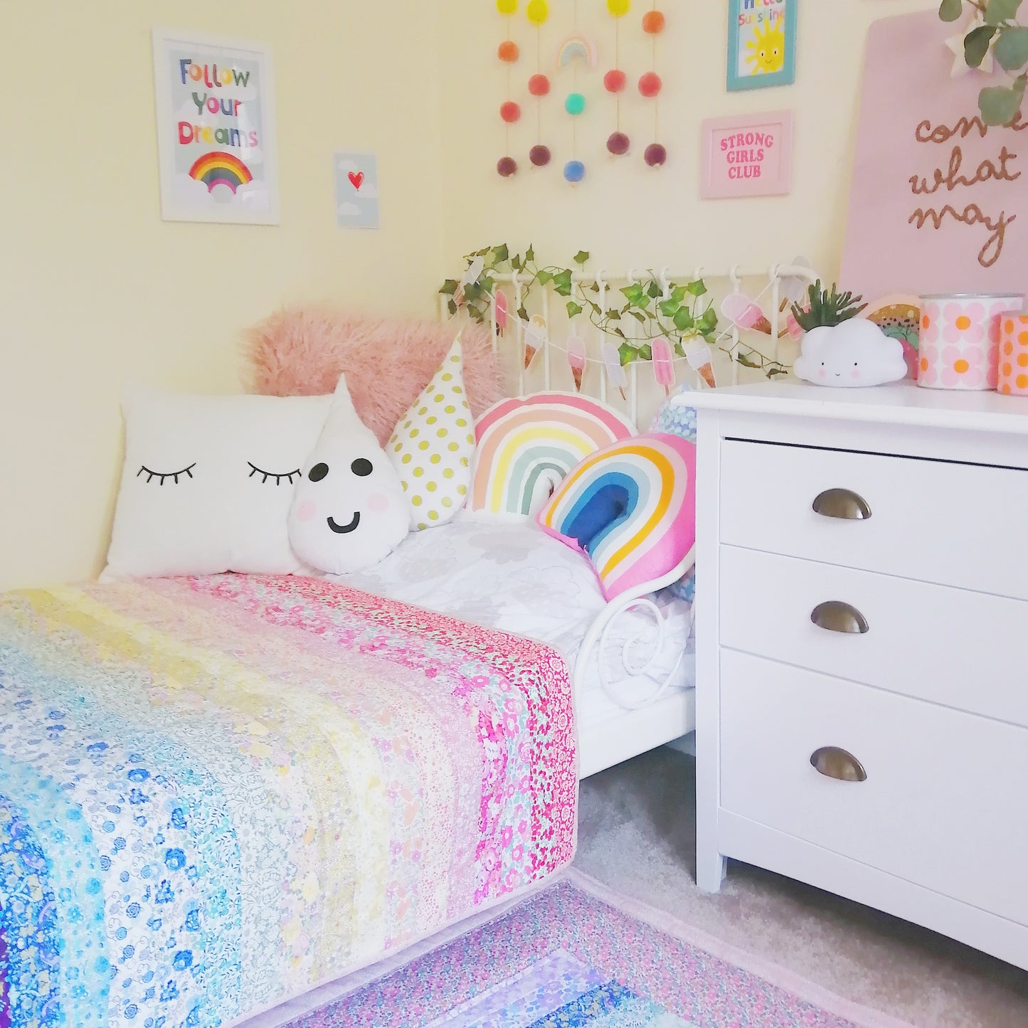 Classic Liberty Rainbow Patchwork Quilt - Made To Order