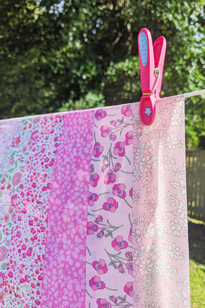 Pink Liberty Rainbow Patchwork Quilt - Made To Order