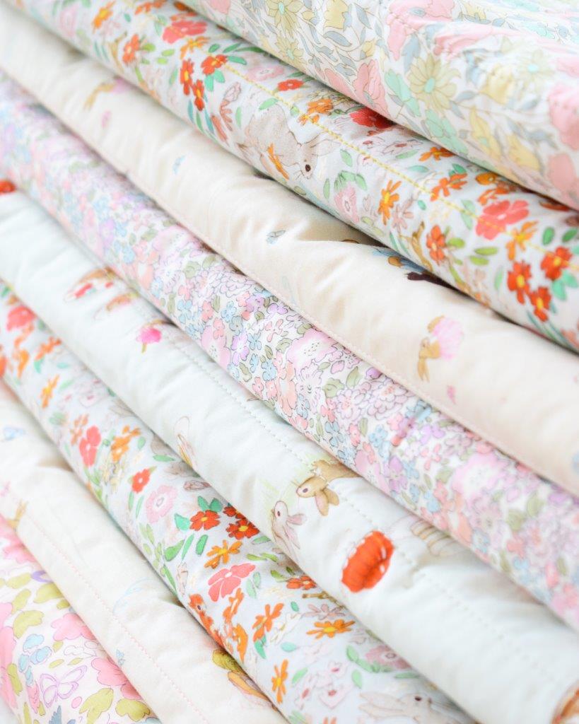 Woodland Quilt Featuring Belle and Boo and Green Linen Fabric Quilt