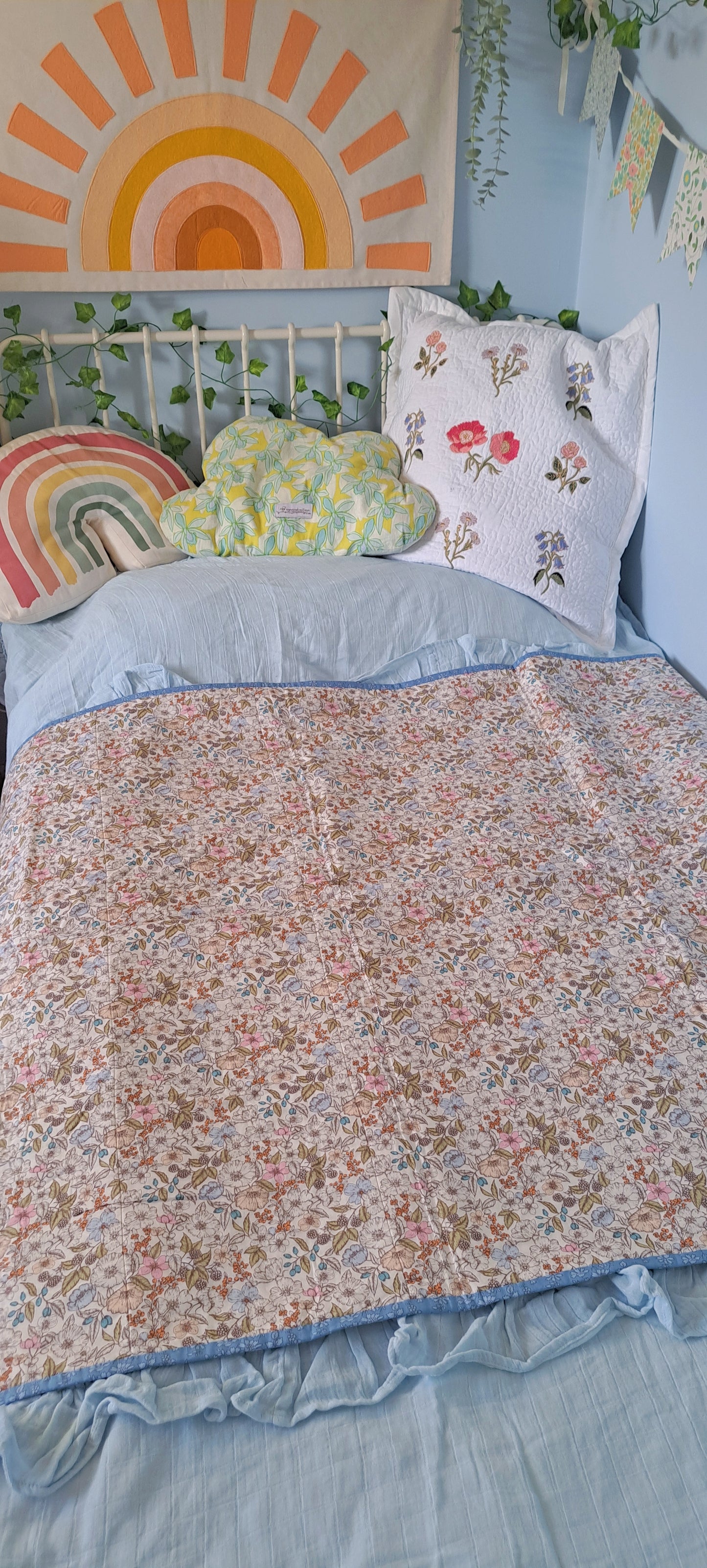 Belle and Boo Camping with Liberty Tana Lawn Backing and Liberty Binding Quilt