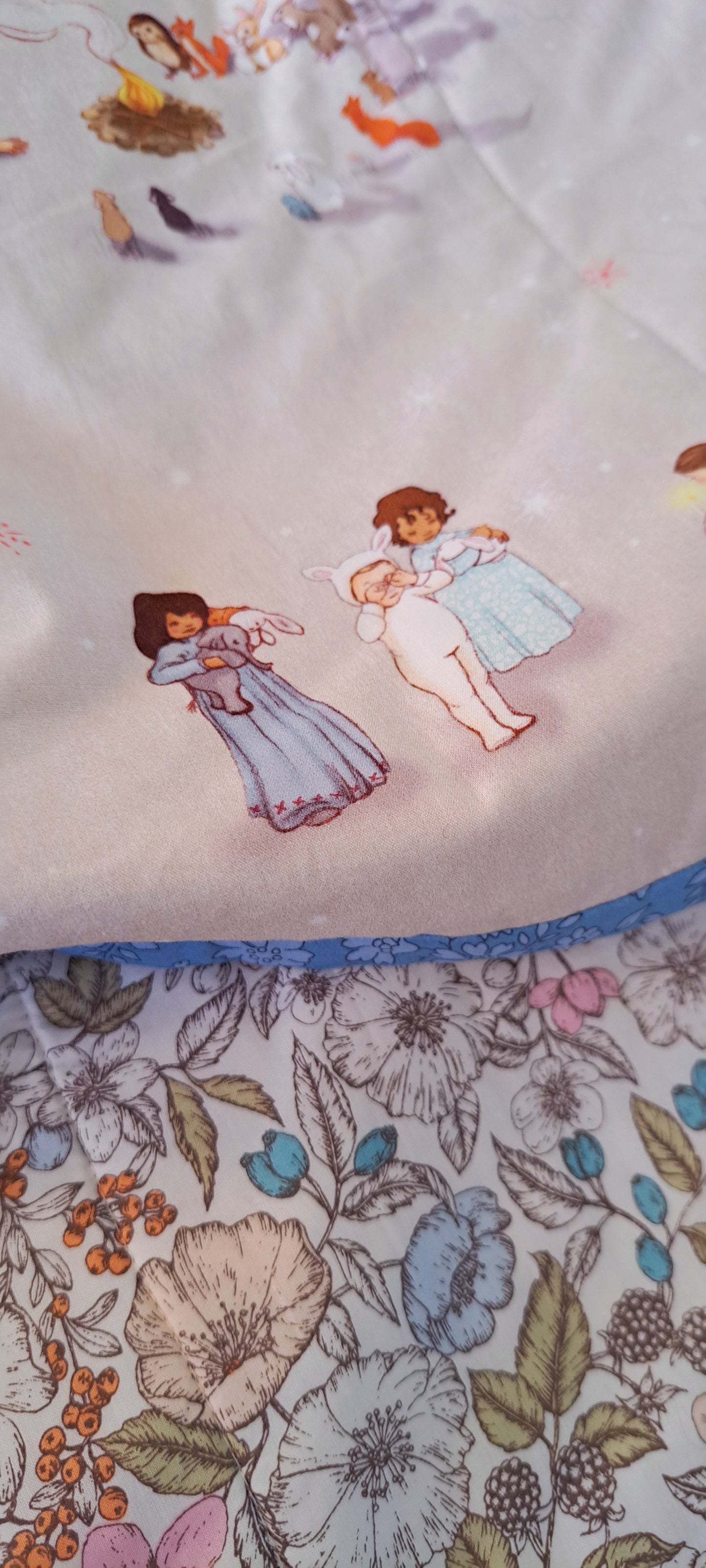 Belle and Boo Camping with Liberty Tana Lawn Backing and Liberty Binding Quilt