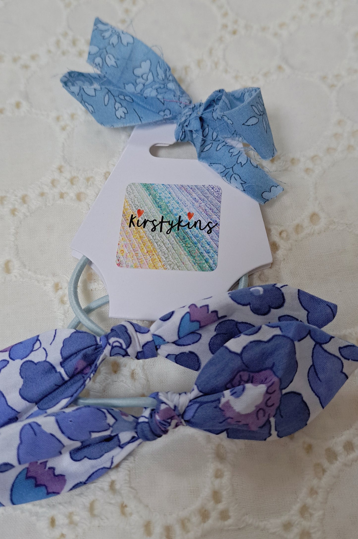 Liberty Blue Betsy Small Fabric Hair Bobble