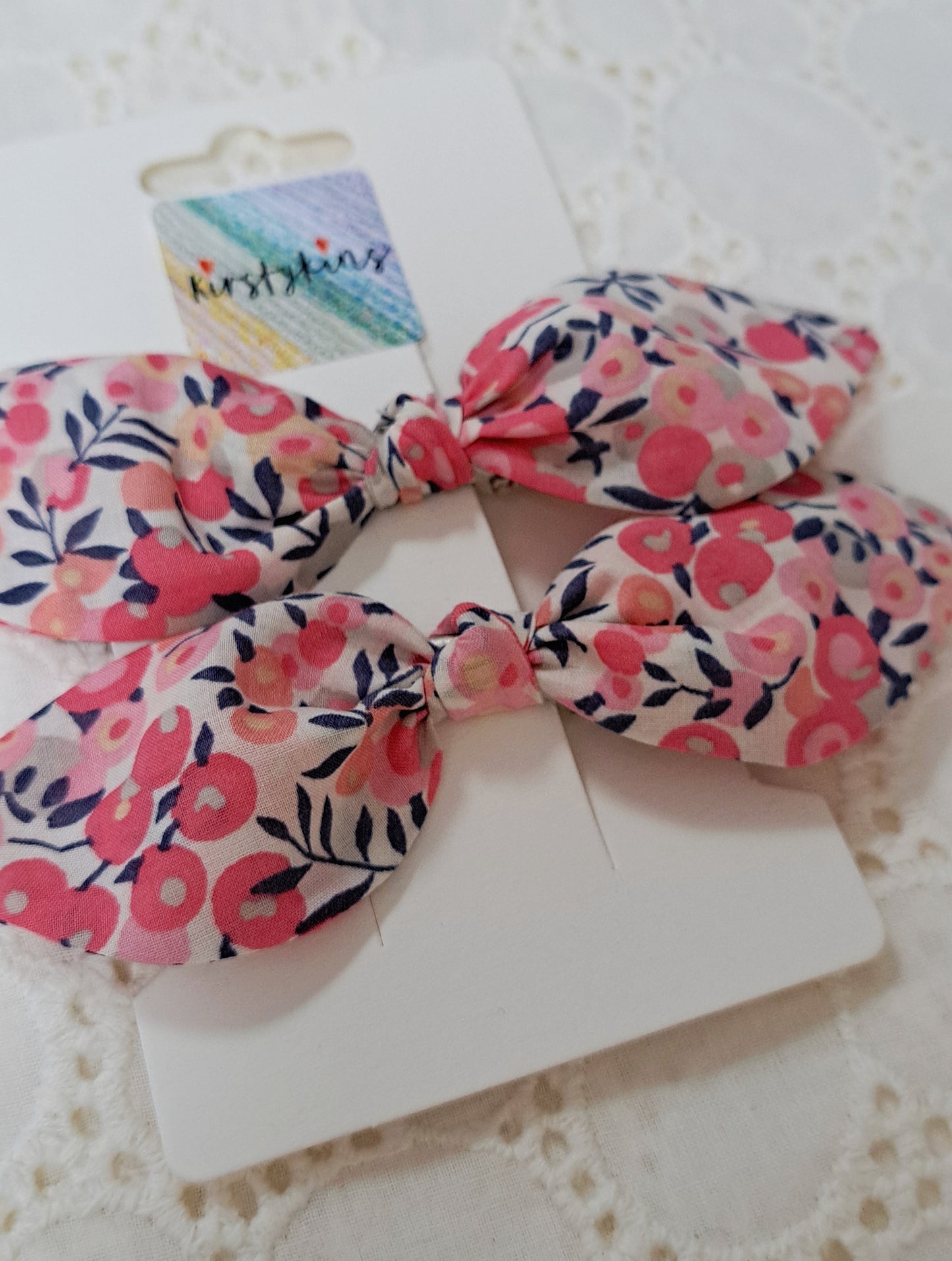 Liberty Pink Wiltshire Berry Fabric Hair Slide