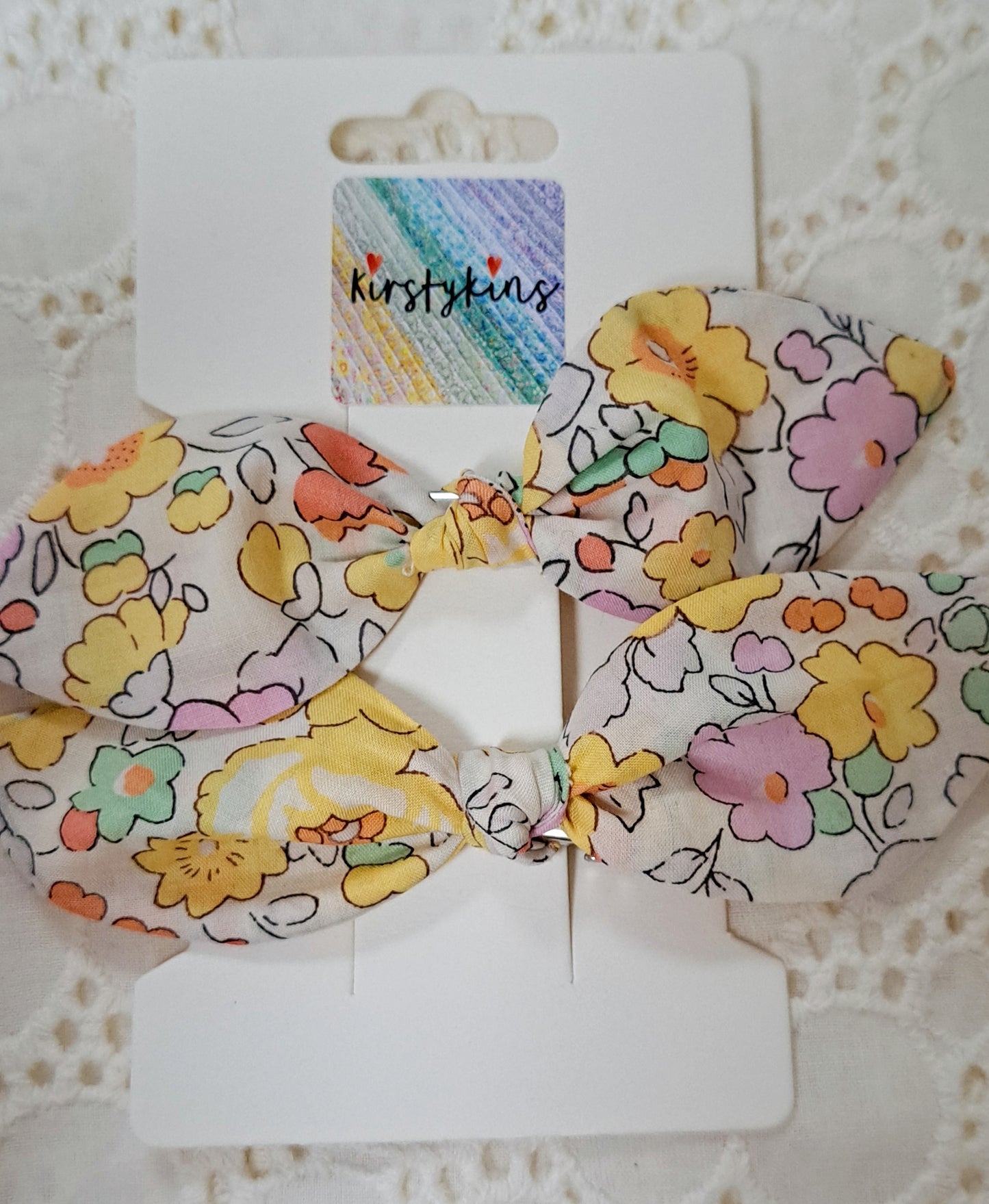 Liberty Yellow Betsy Fabric Hair Slide