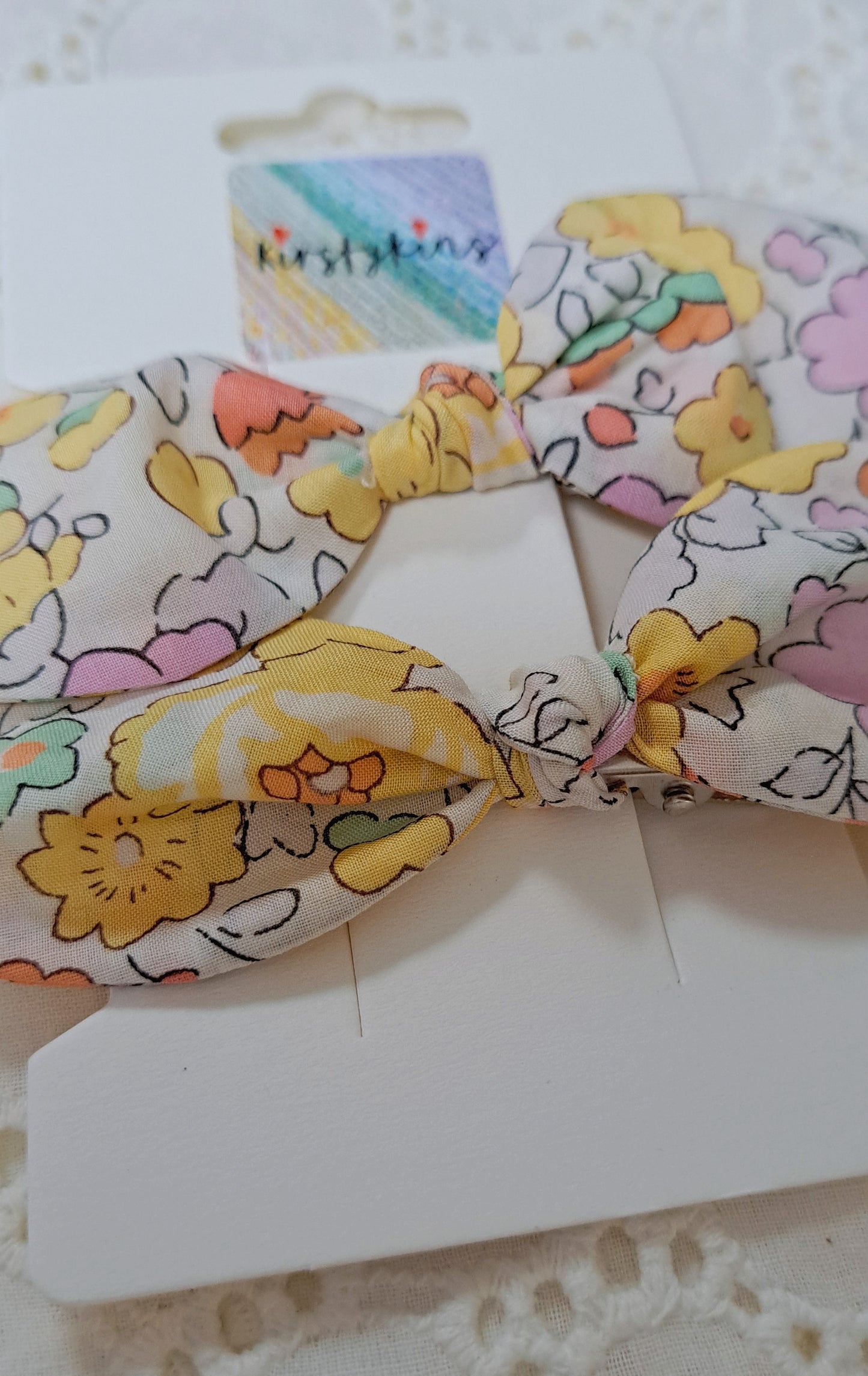 Liberty Yellow Betsy Fabric Hair Slide