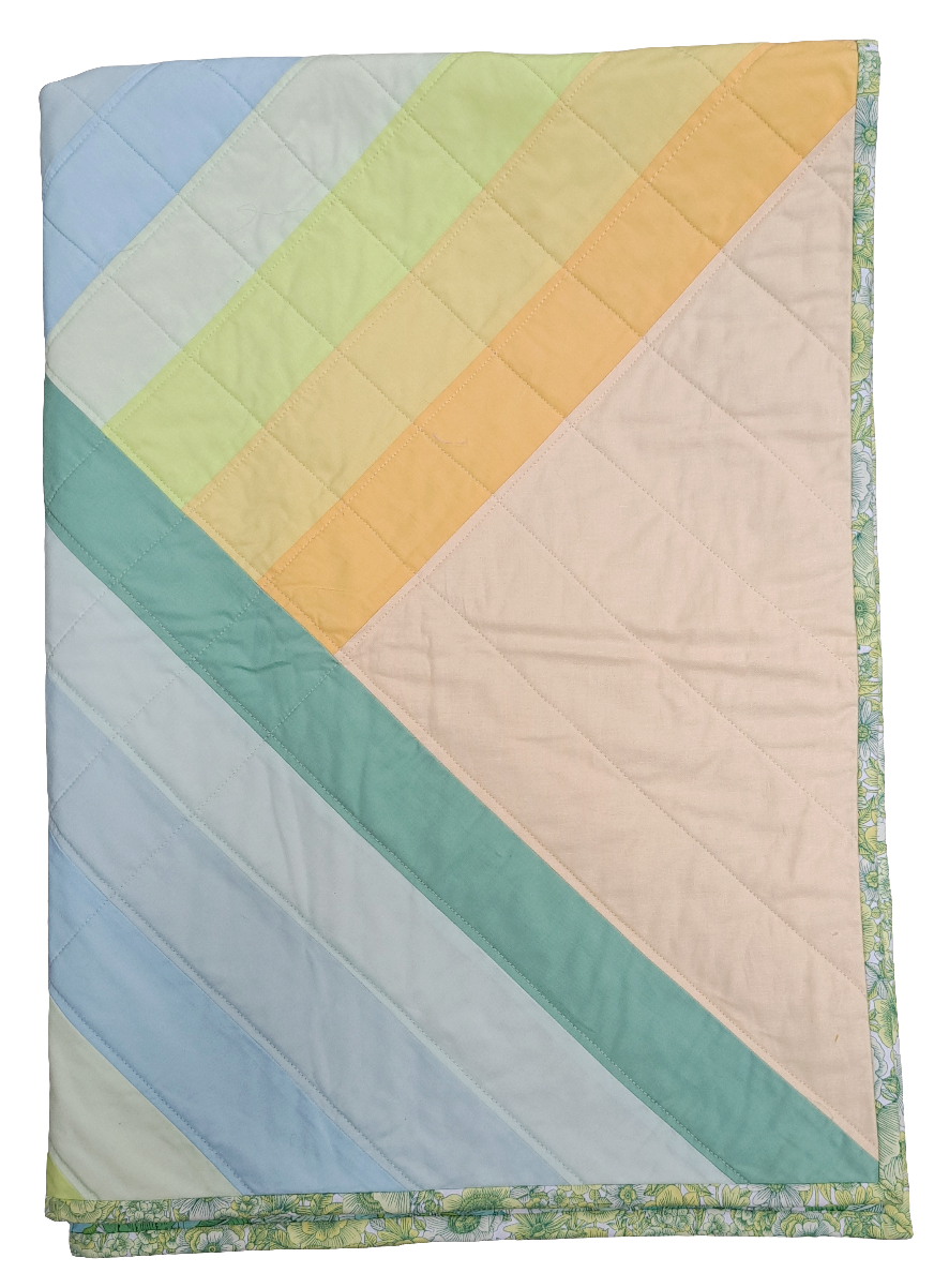 Green Floral Adventure Land Quilt - Small Throw Size