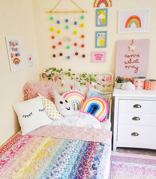 Classic Liberty Rainbow Patchwork Quilt - Made To Order
