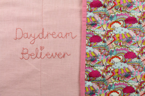 Believe in Magic Pink Liberty Fabric Quilt - Pink Linen