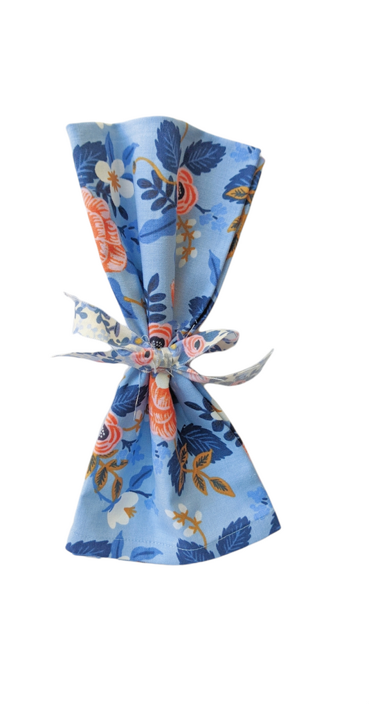 Set of 2 Napkins - Rifle Paper Blue Large Floral