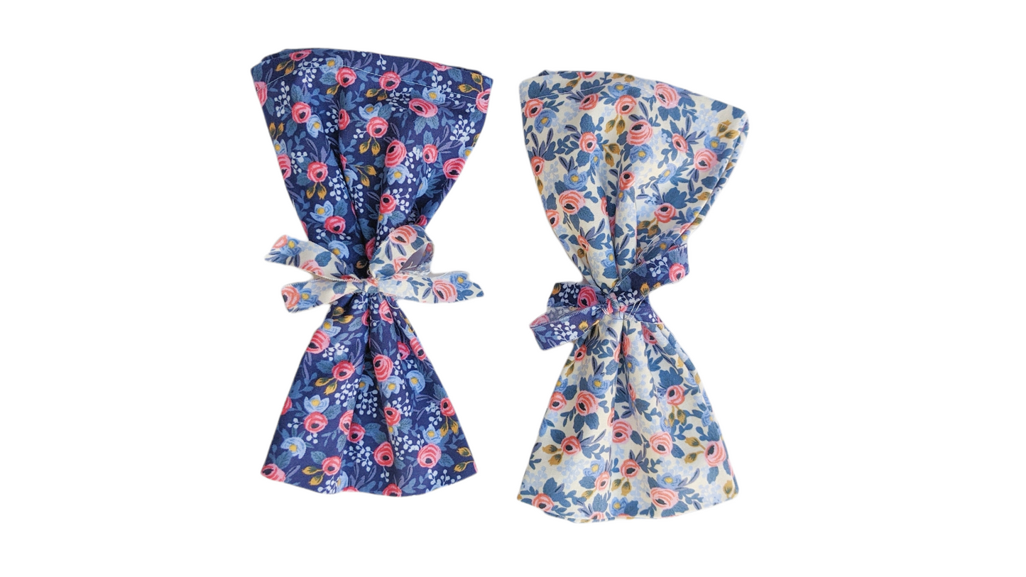 Set of 2 Napkins - Rifle Paper Primavera Dark Blue Floral