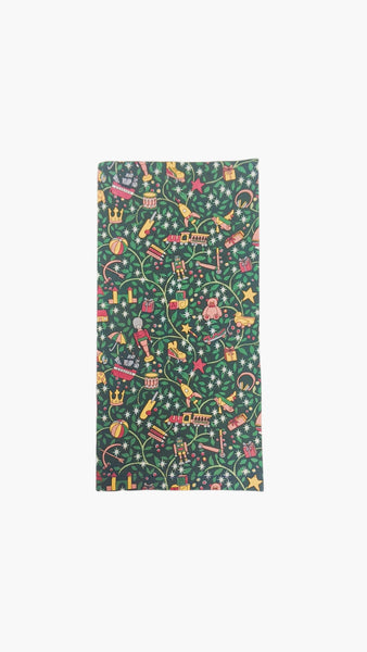 Set of Two Limited Edition Festive Napkins - Featuring Liberty of London Fabric - Green Toys
