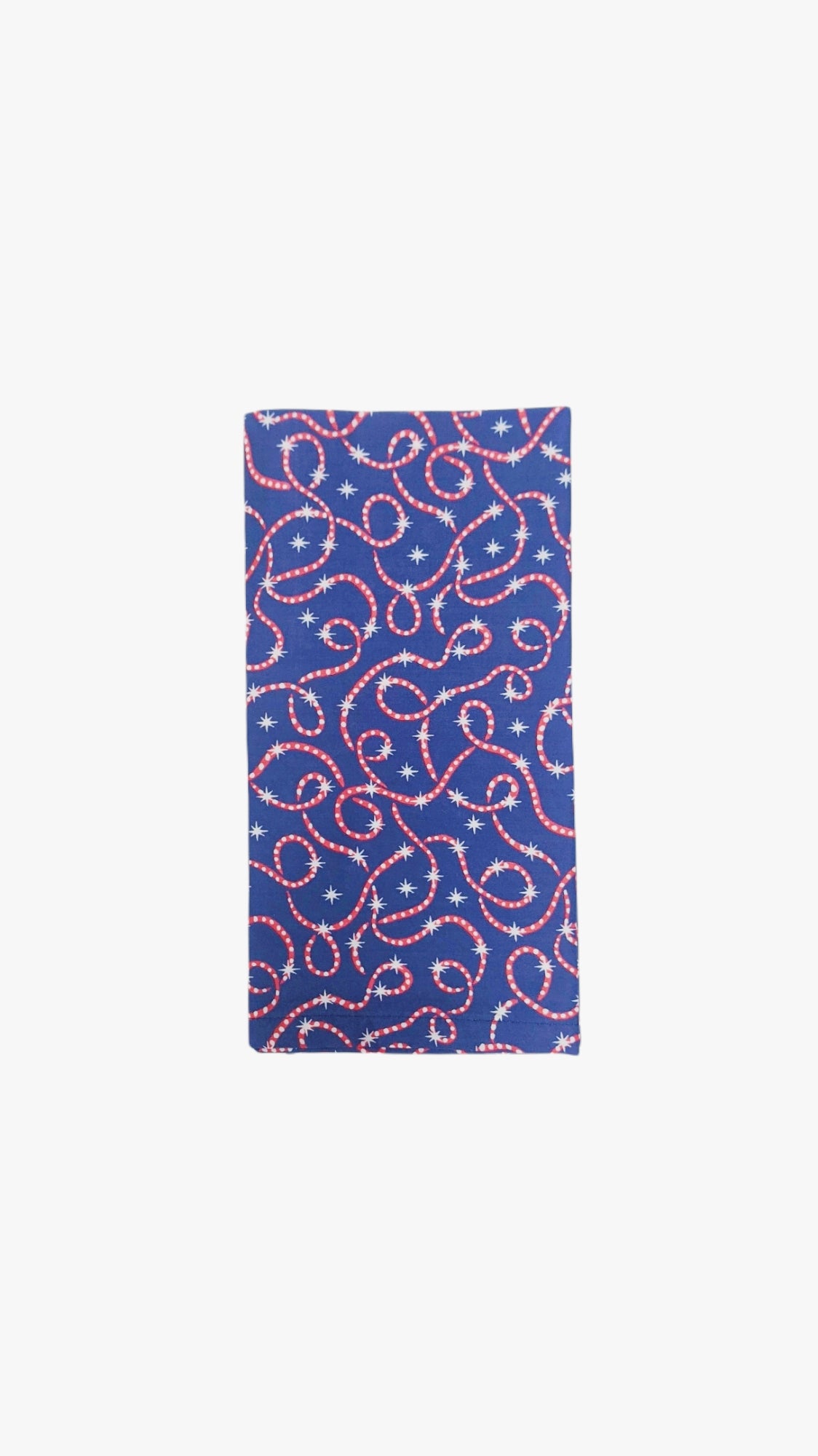 Set of Two Limited Edition Festive Napkins - Featuring Liberty of London Fabric - Blue Candy Cane