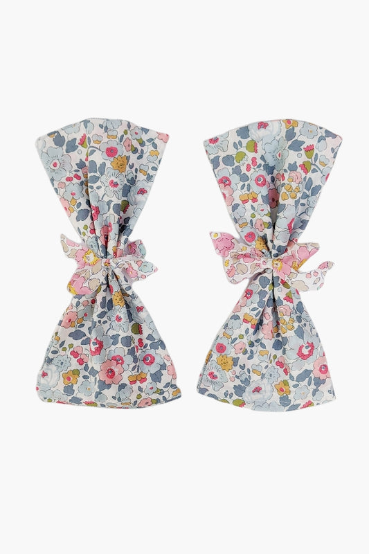 Set of 2 Napkins - Liberty Tana Betsy Classic Blue and Grey Floral Fabric